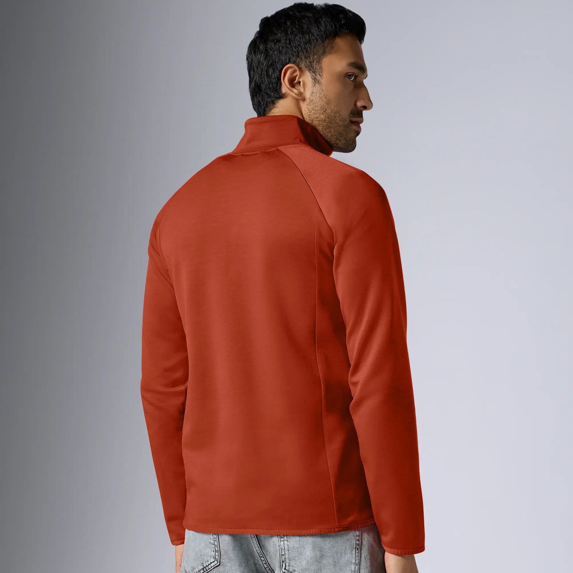 Alpha Half Zip Sweatshirt Auburn Red - Image 5