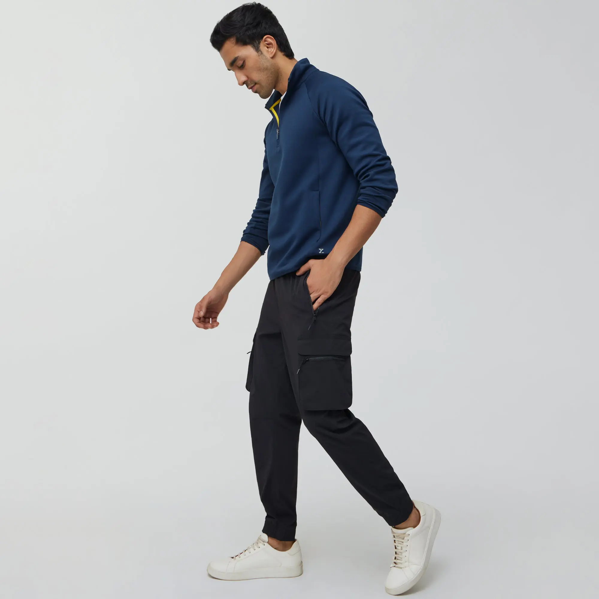 Alpha Half Zip Sweatshirt Midnight Blue - Image 3