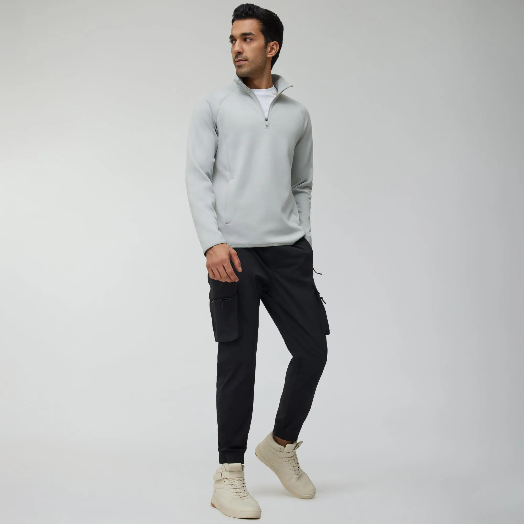 Alpha Half Zip Sweatshirt Moon Grey - Image 2