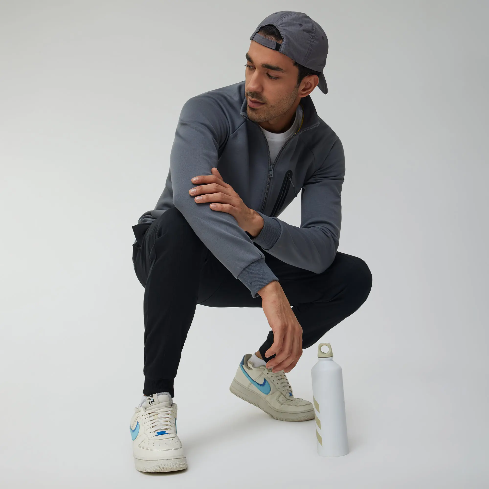 Alpha Zip Ups Jackets Ash Grey - Image 2