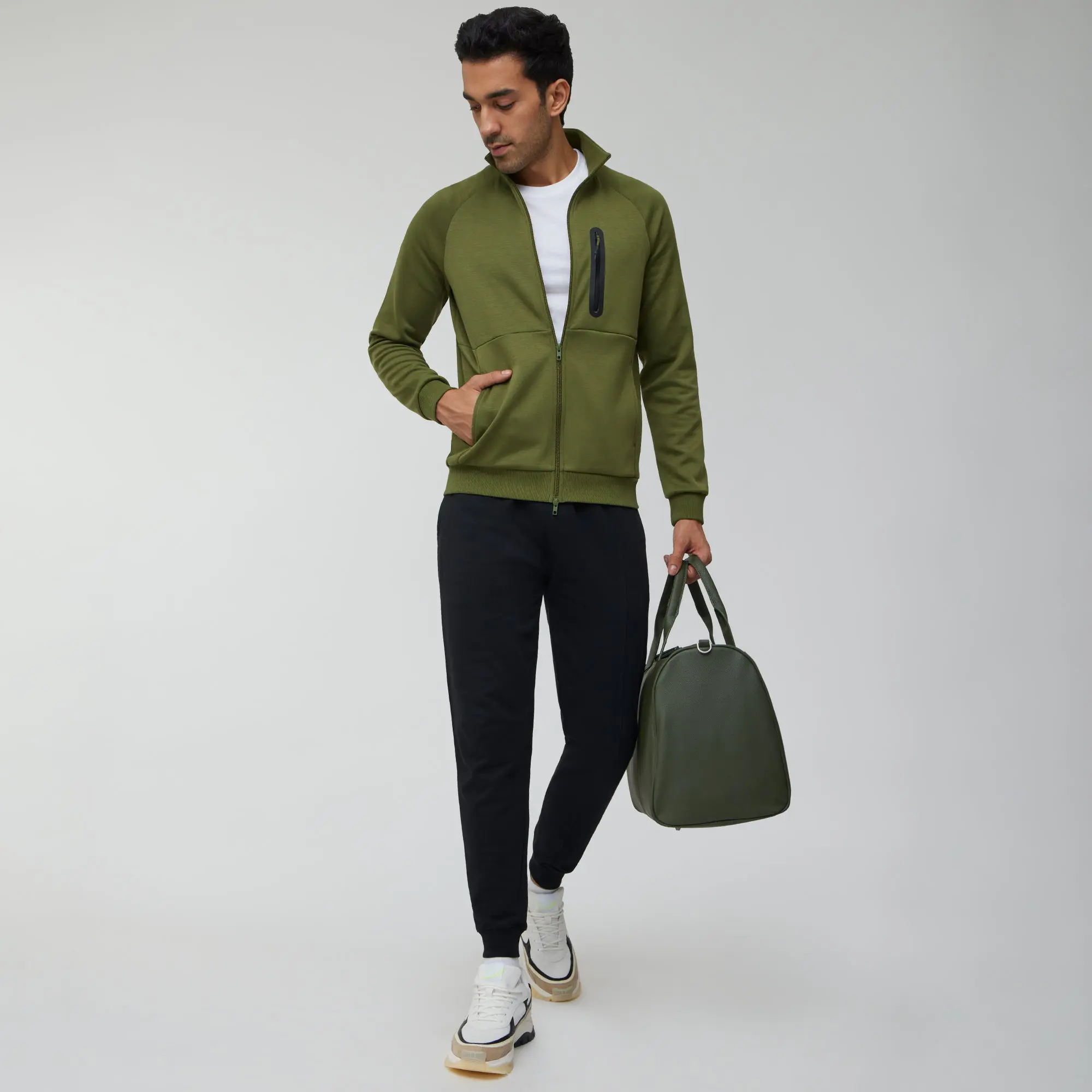 Alpha Zip Ups Jackets Olive Green - Image 2