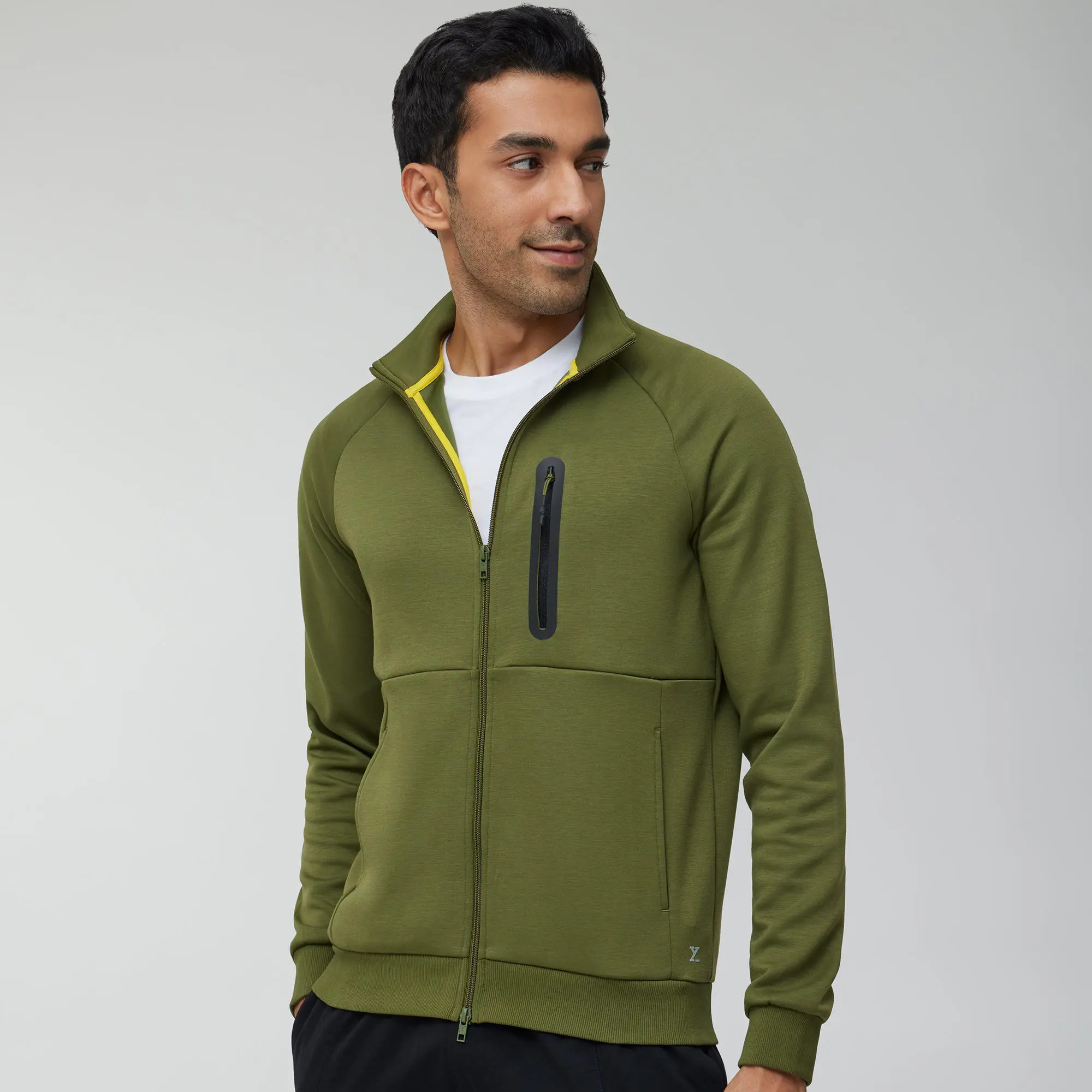 Alpha Zip Ups Jackets Olive Green - Image 3