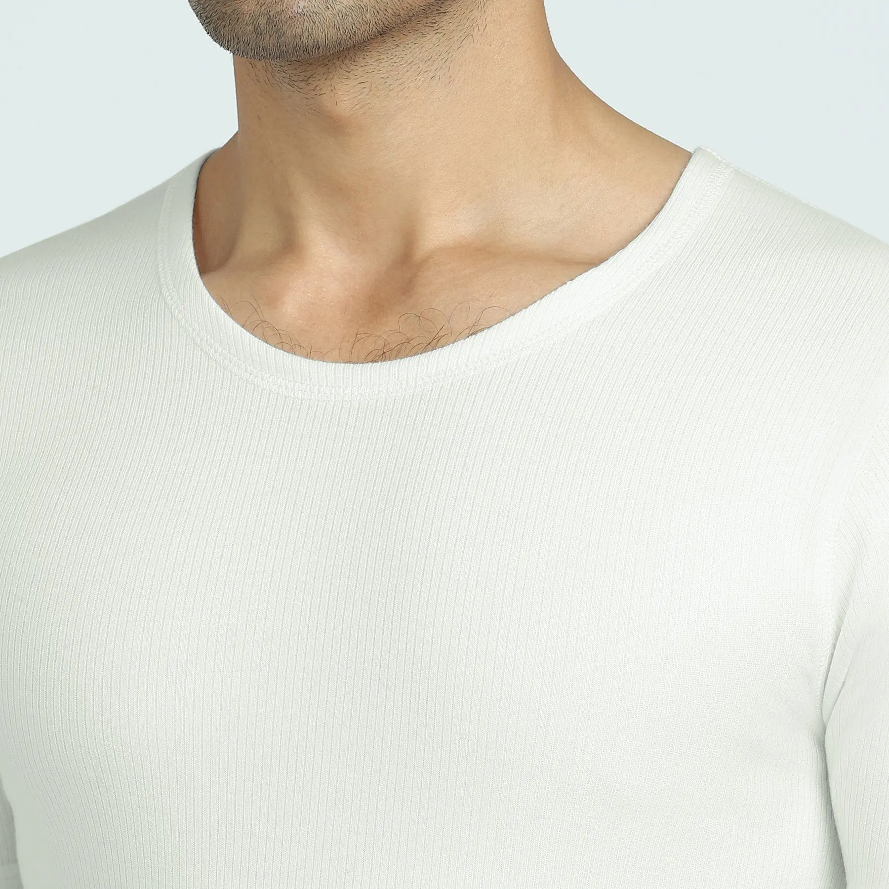 Cotton Rich Short Sleeve Thermal Set Ivory white - Image 6
