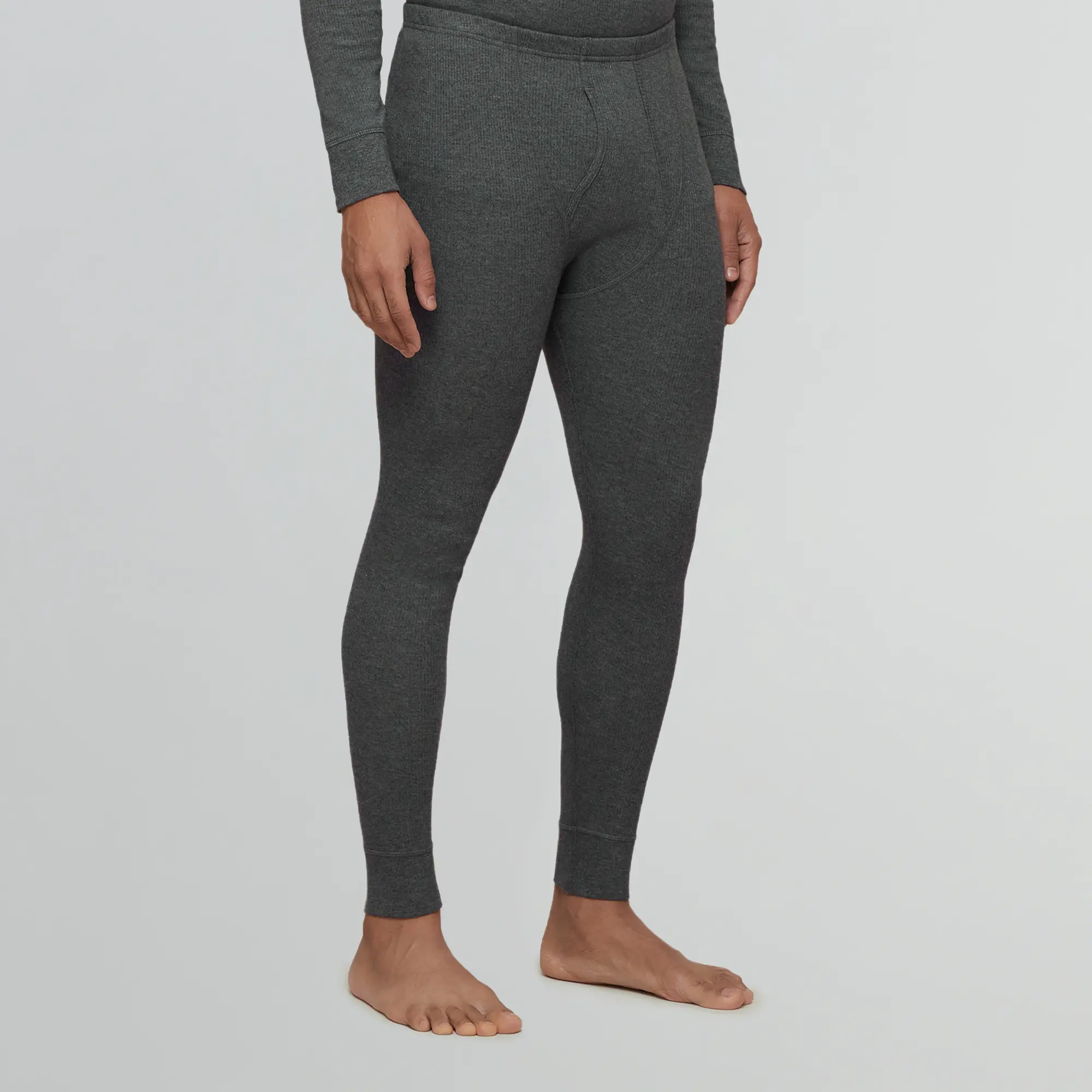 Cotton Rich Thermal Long Johns Graphite Grey - Image 3