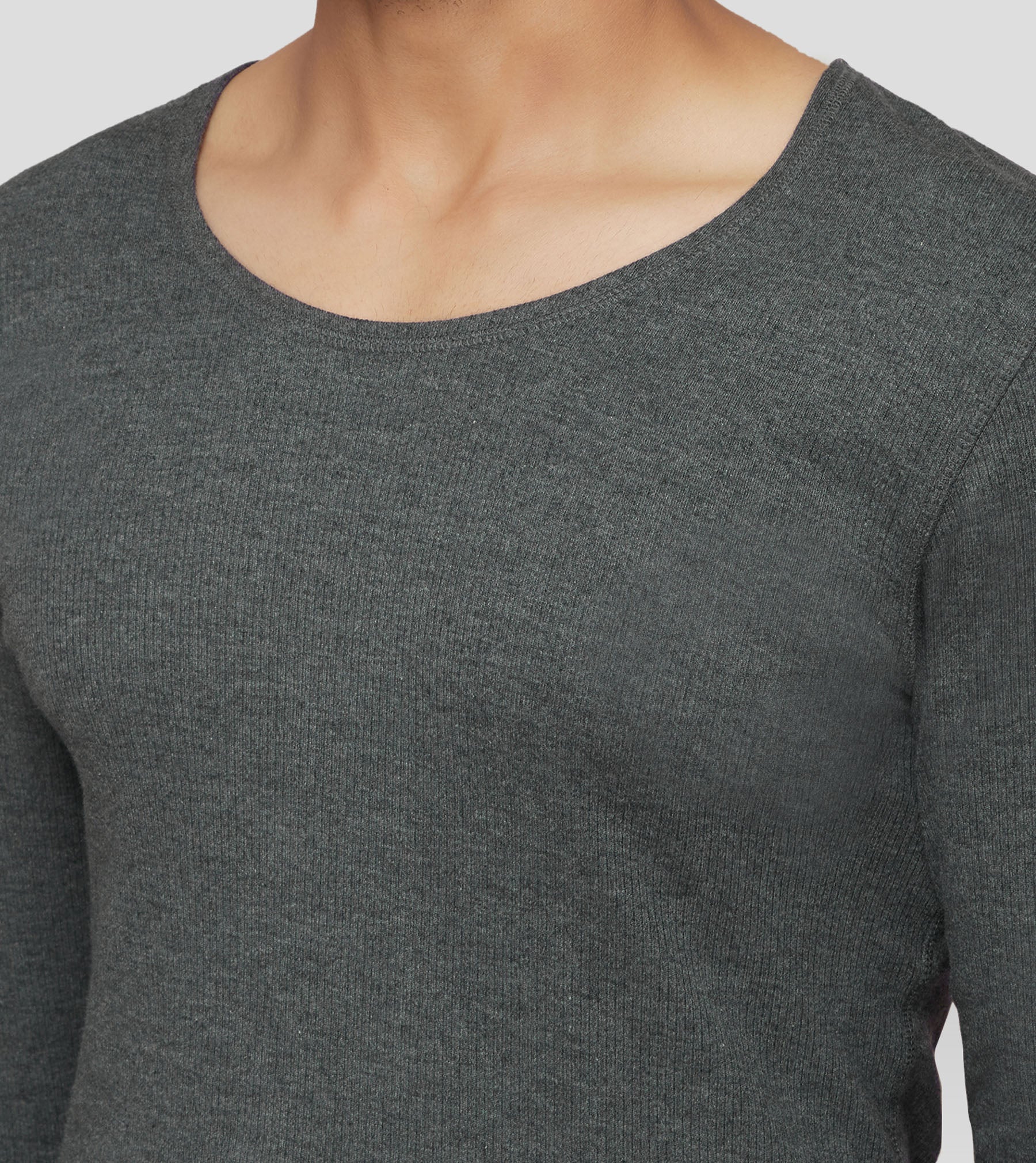 Cotton Rich Long Sleeve Thermal Set Graphite Grey - Image 5