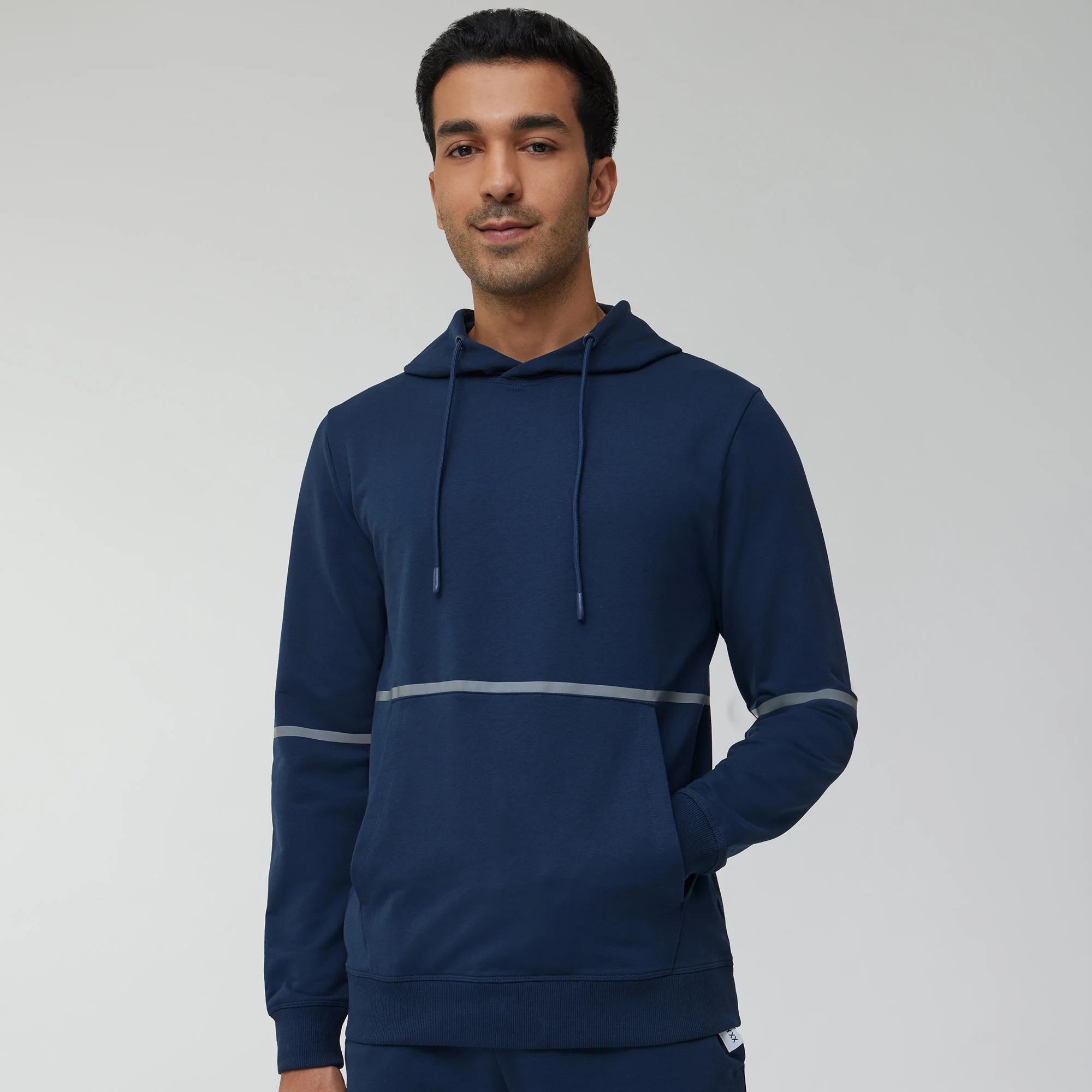 Ascent French Terry Cotton Blend Hoodie and Joggers Co-Ord Midnight Blue - Image 3