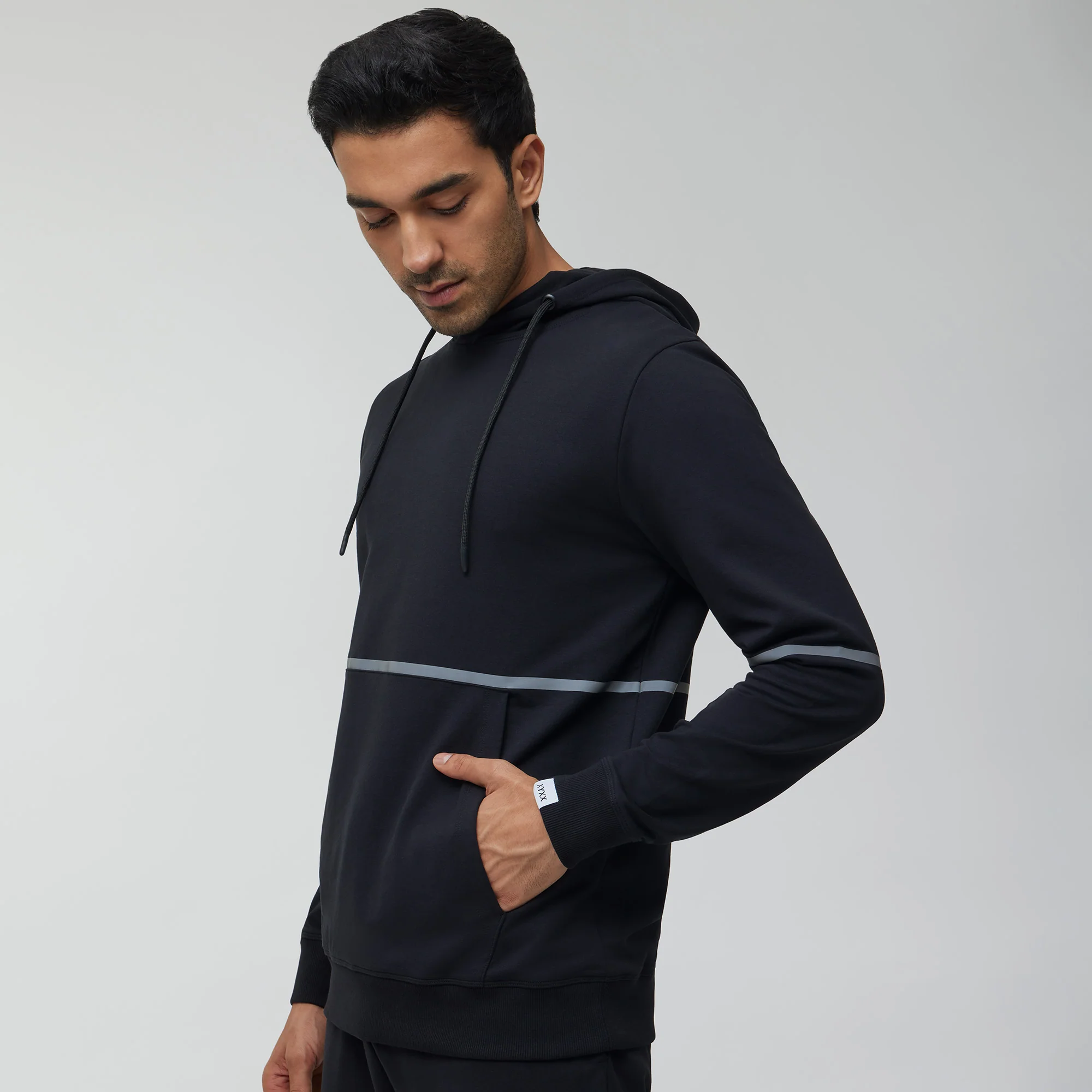 Ascent French Terry Cotton Blend Hoodie and Joggers Co-Ord Pitch Black - Image 4