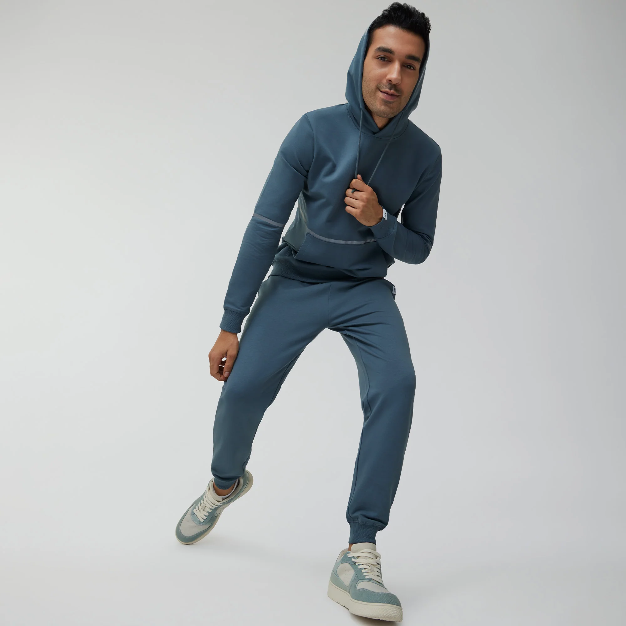 Ascent French Terry Cotton Blend Hoodie and Joggers Co-Ord Storm Grey - Image 2