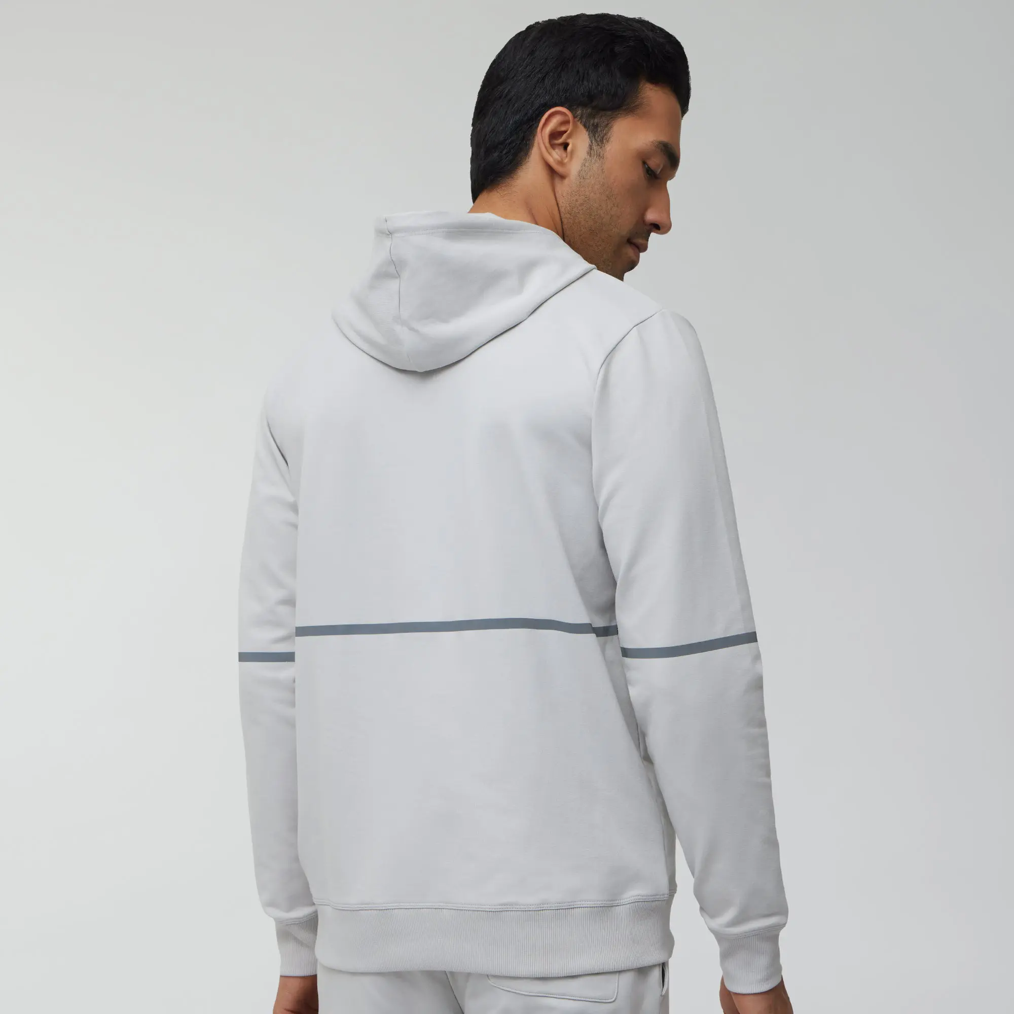 Ascent French Terry Cotton Blend Hoodies Chrome White - Image 4