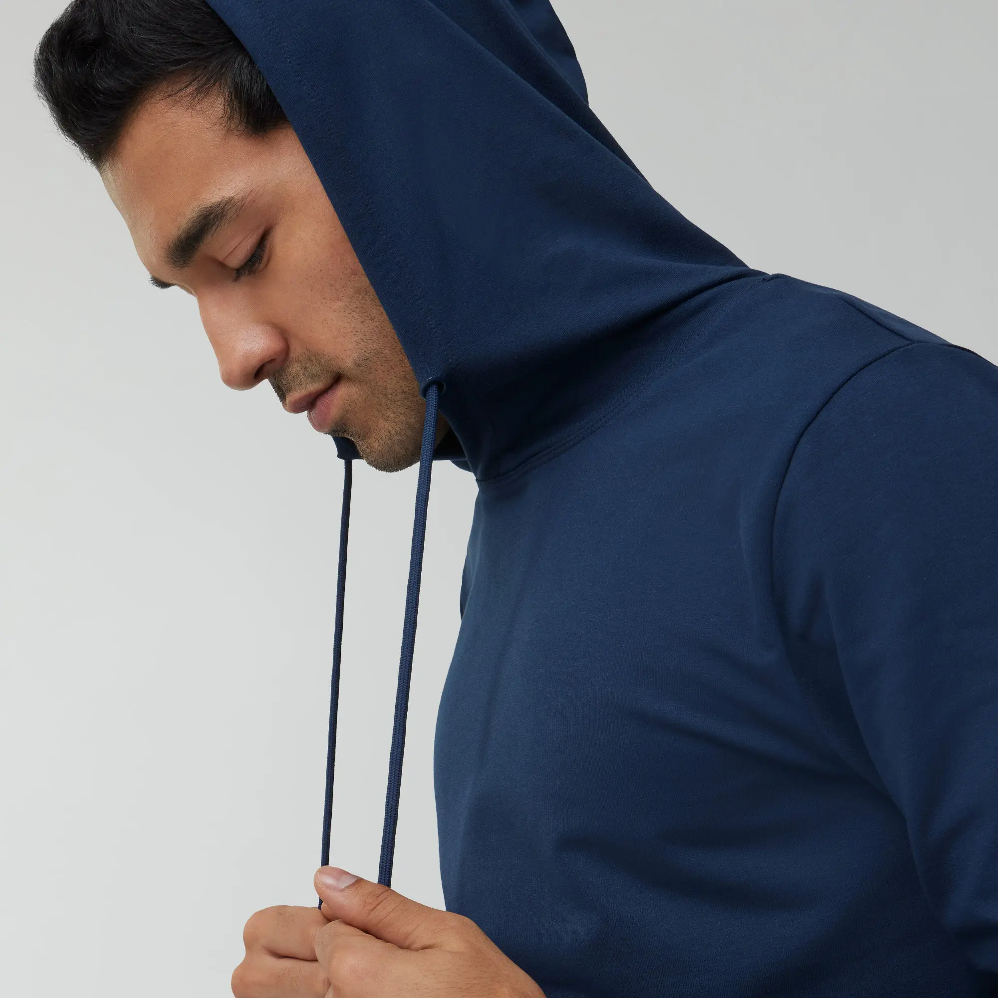 Ascent French Terry Cotton Blend Hoodies Midnight Blue - Image 6