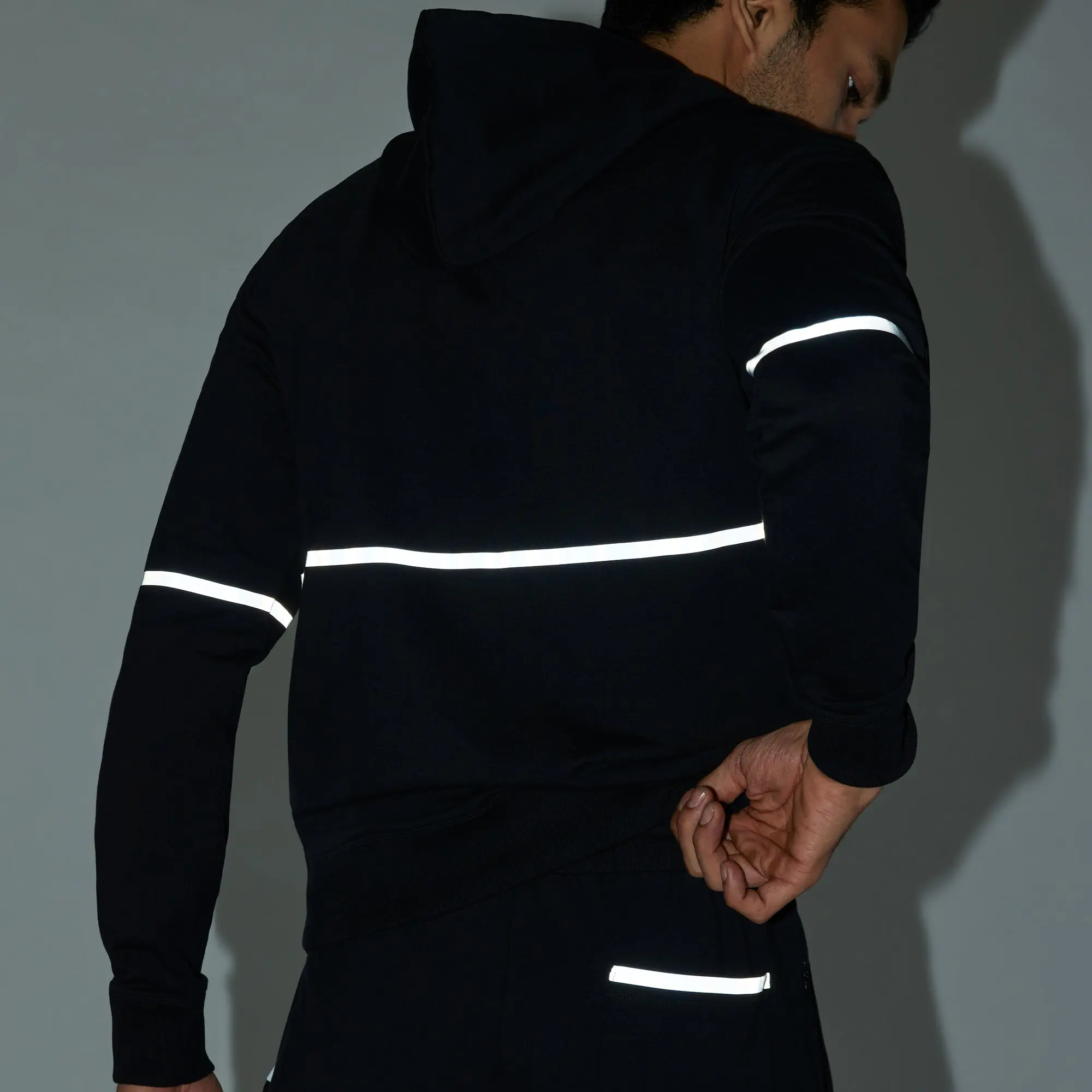 Ascent French Terry Cotton Blend Hoodies Pitch Black - Image 4