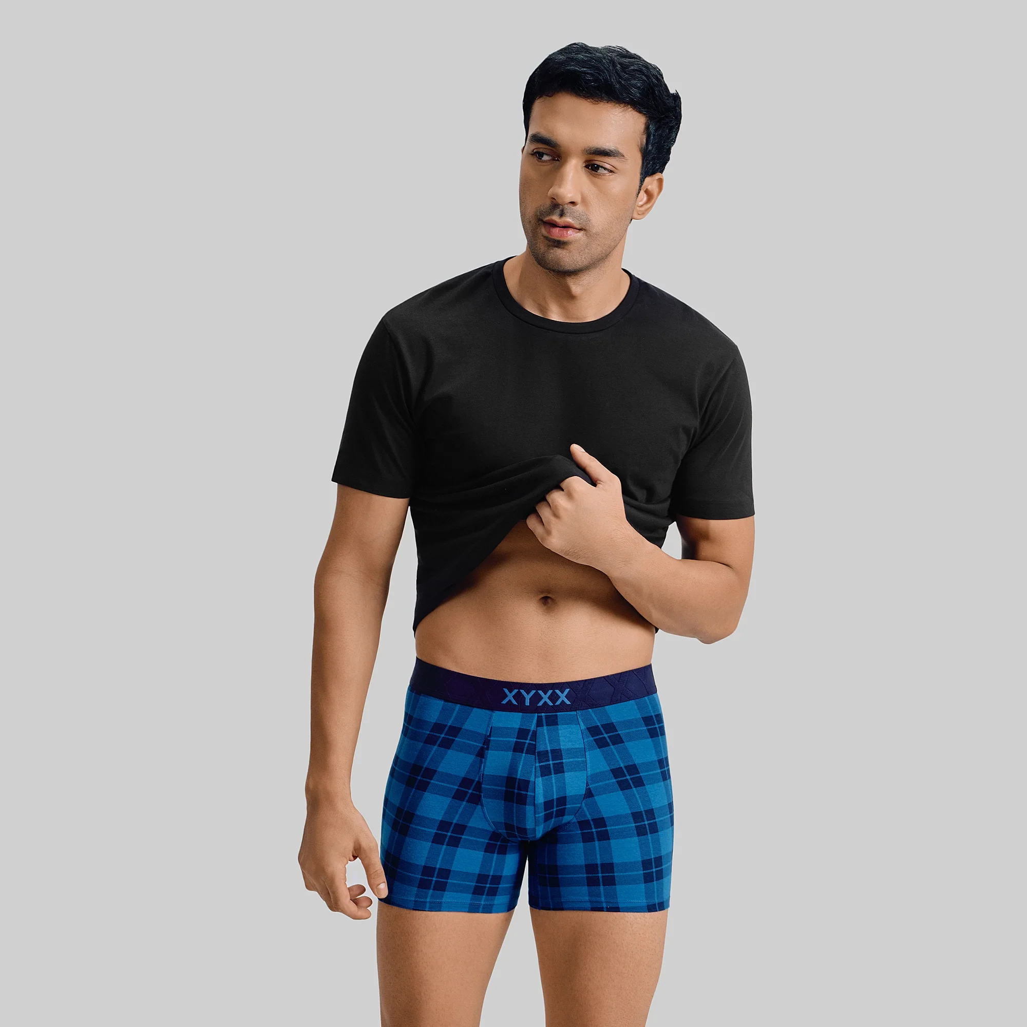 Checkmate Cotton Modal Boxer Briefs - Vivid Blue - Image 2