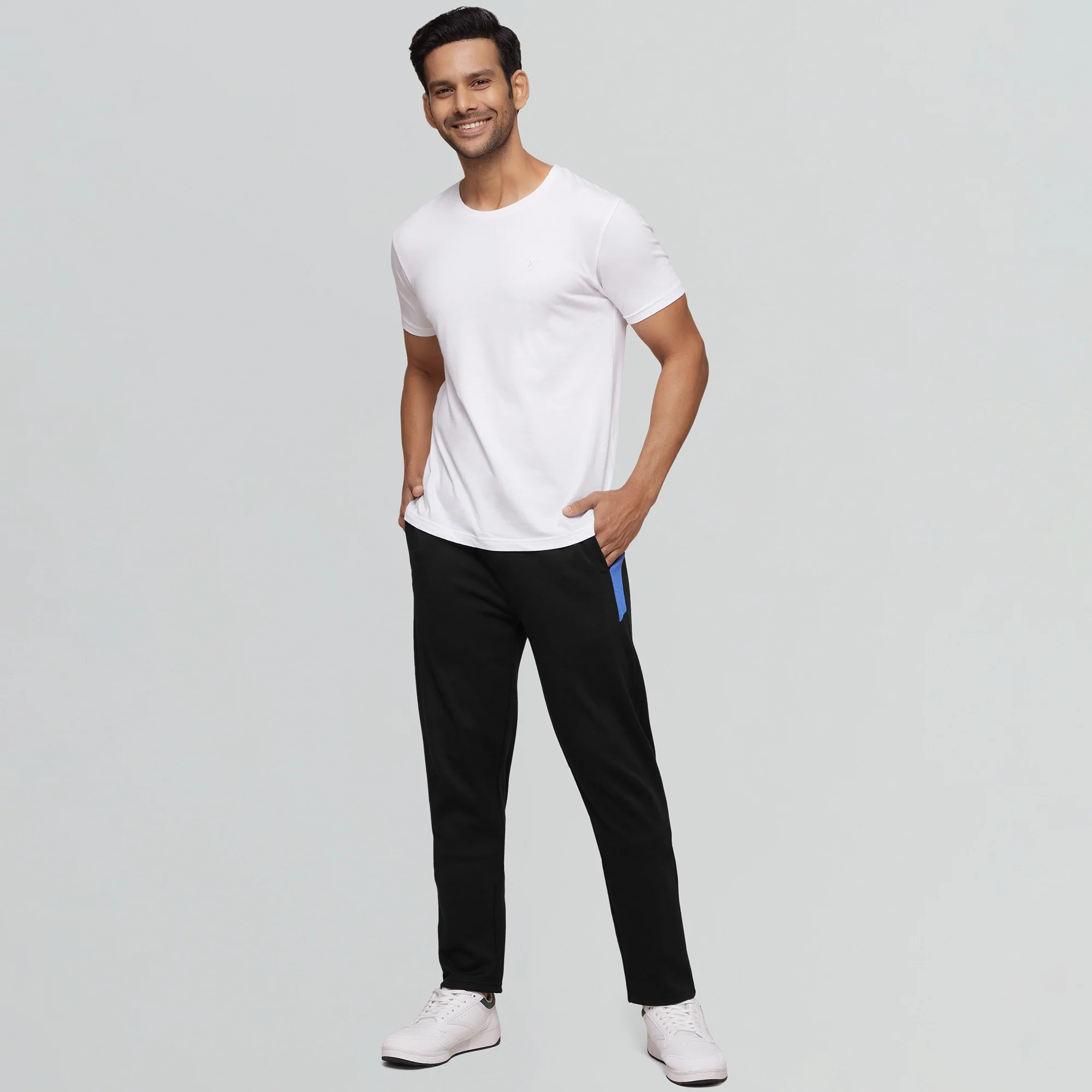Code Cotton Rich Track Pants Pitch Black - Image 3