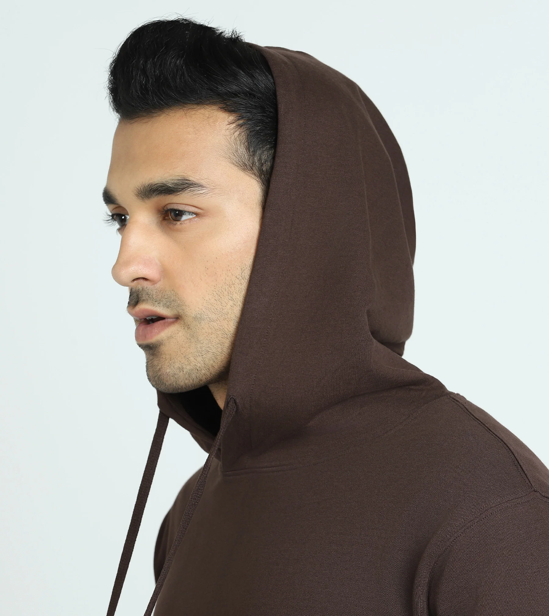 Cruze French Terry Cotton Hoodie and Joggers Co-Ord Set Malt Brown - Image 5