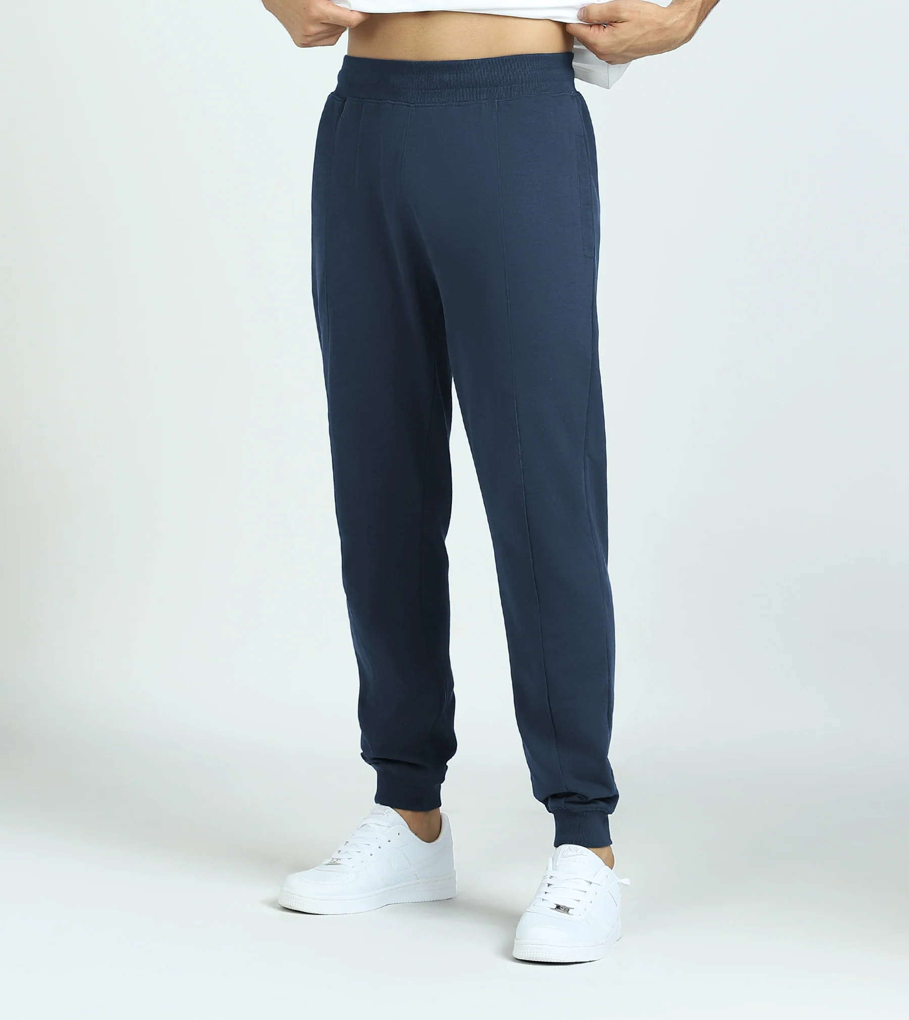 Cruze French Terry Cotton Hoodie and Joggers Co-Ord Set Opal Blue - Image 4
