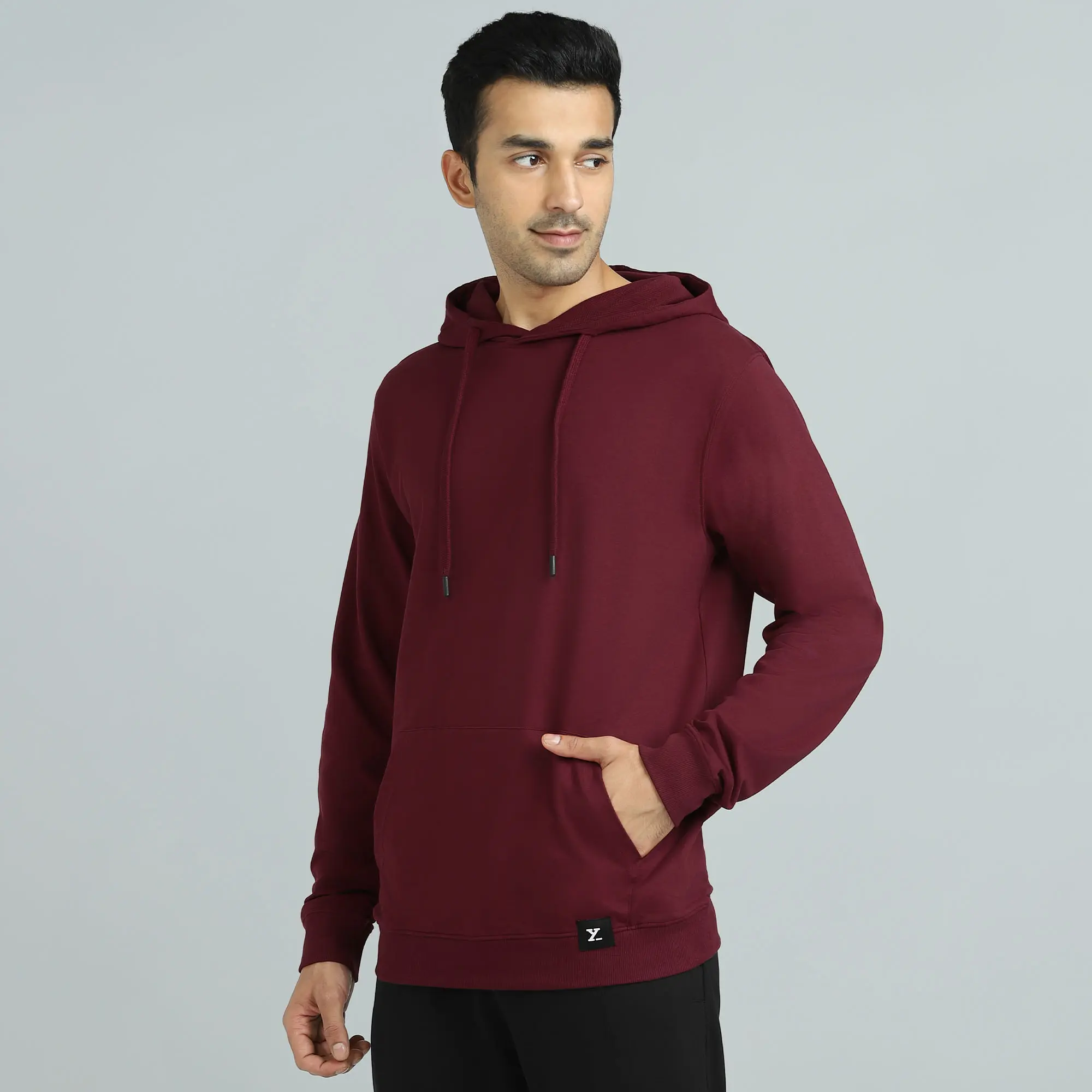 Cruze French Terry Cotton Hoodies Auburn Red - Image 3