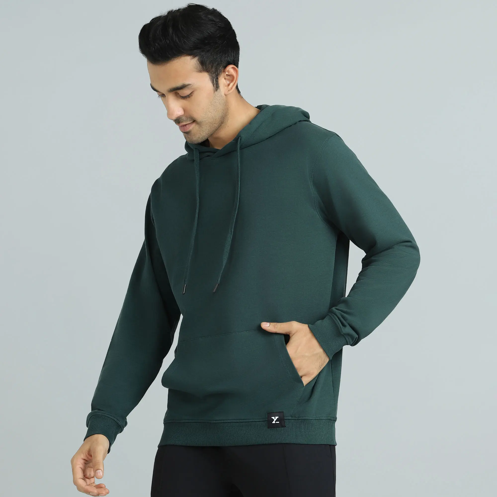 Cruze French Terry Cotton Hoodies Forest Green - Image 5