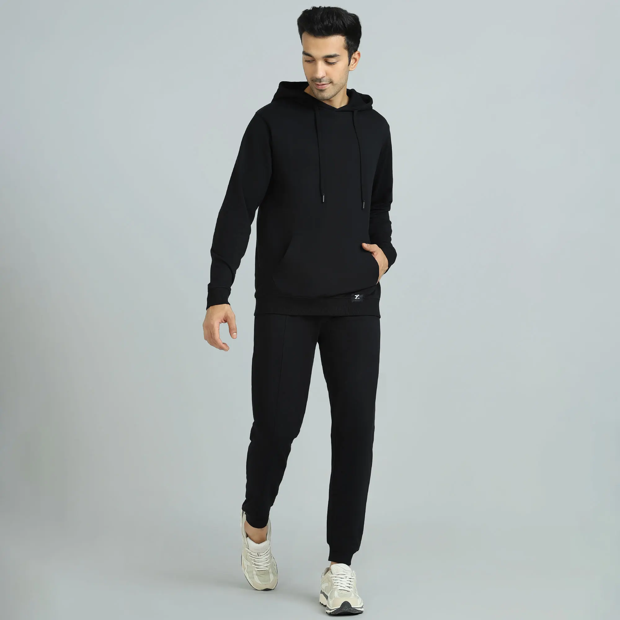 Cruze French Terry Cotton Hoodies Pitch Black - Image 2