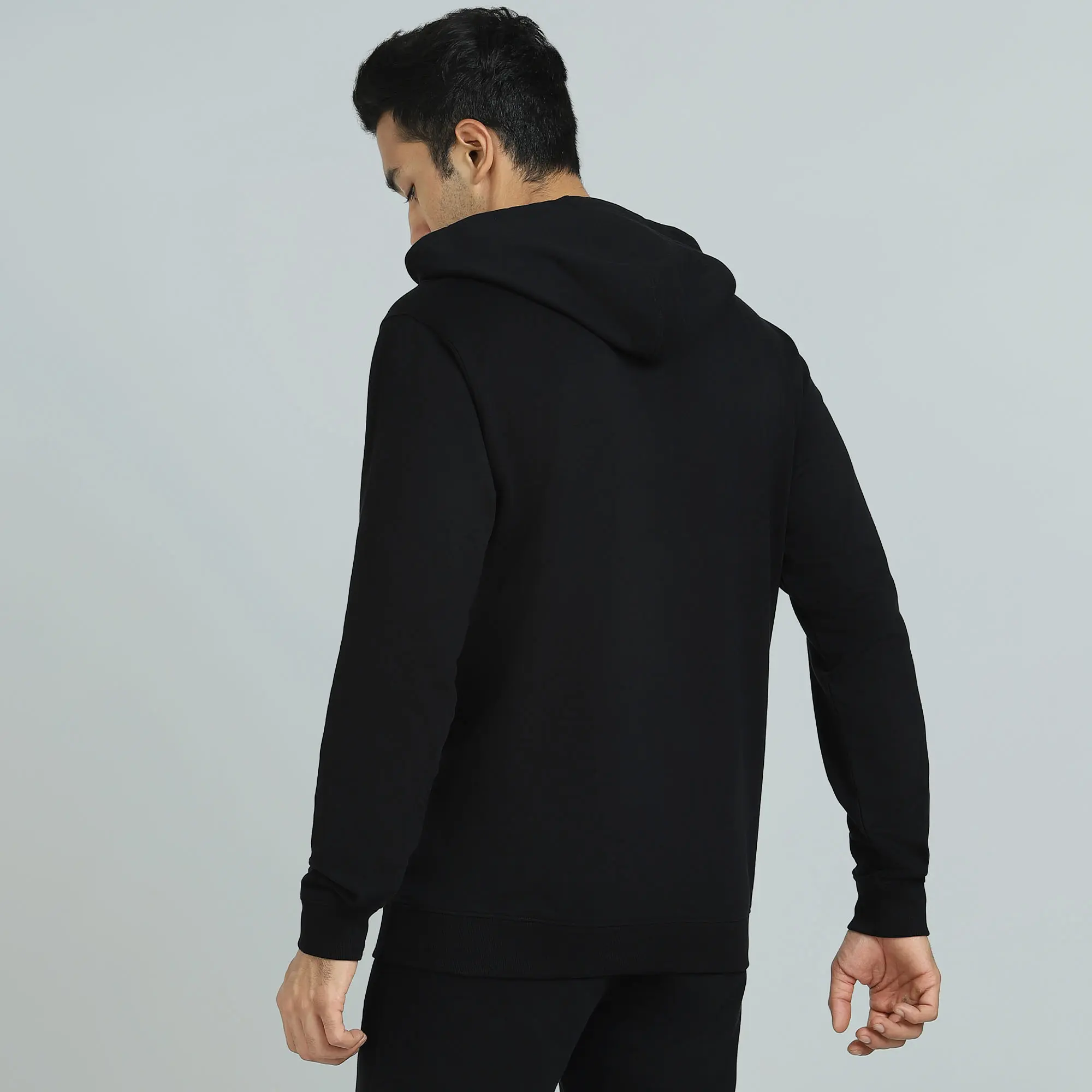 Cruze French Terry Cotton Hoodies Pitch Black - Image 4