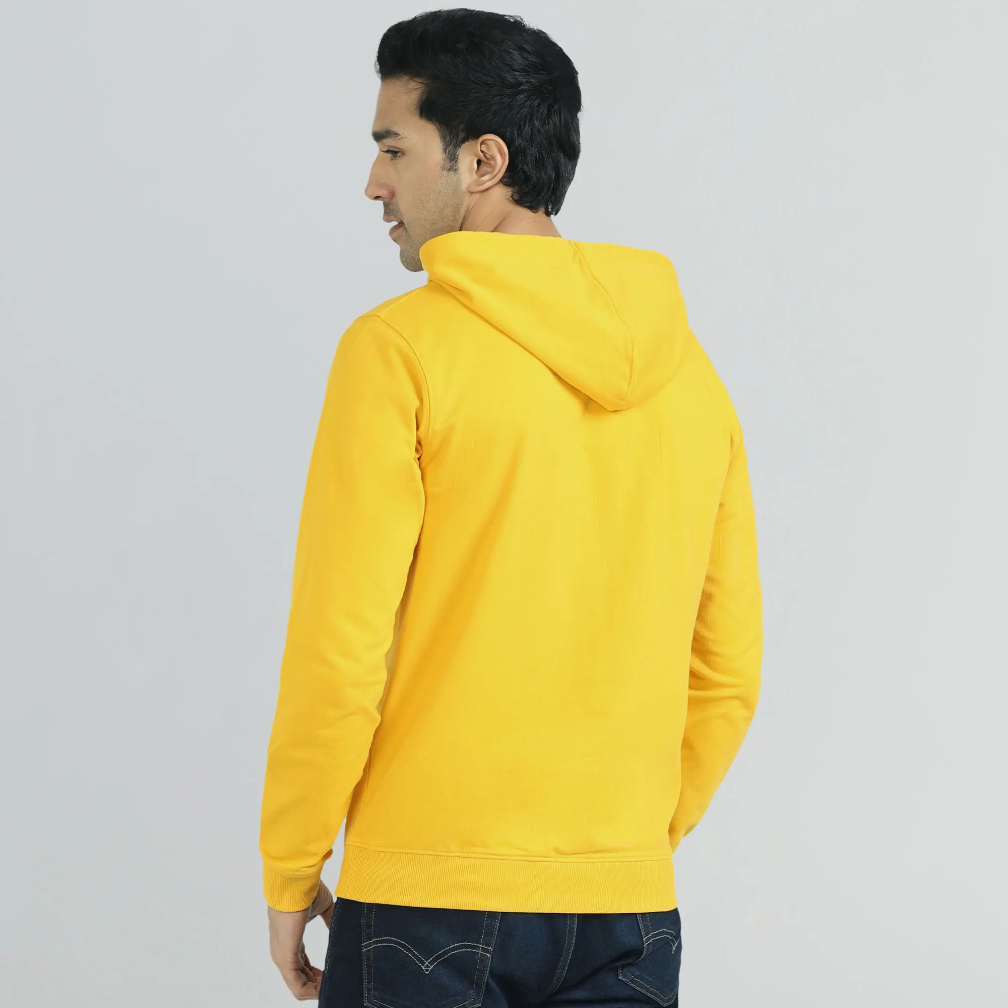 Cruze French Terry Cotton Hoodies Vivid Yellow - Image 5