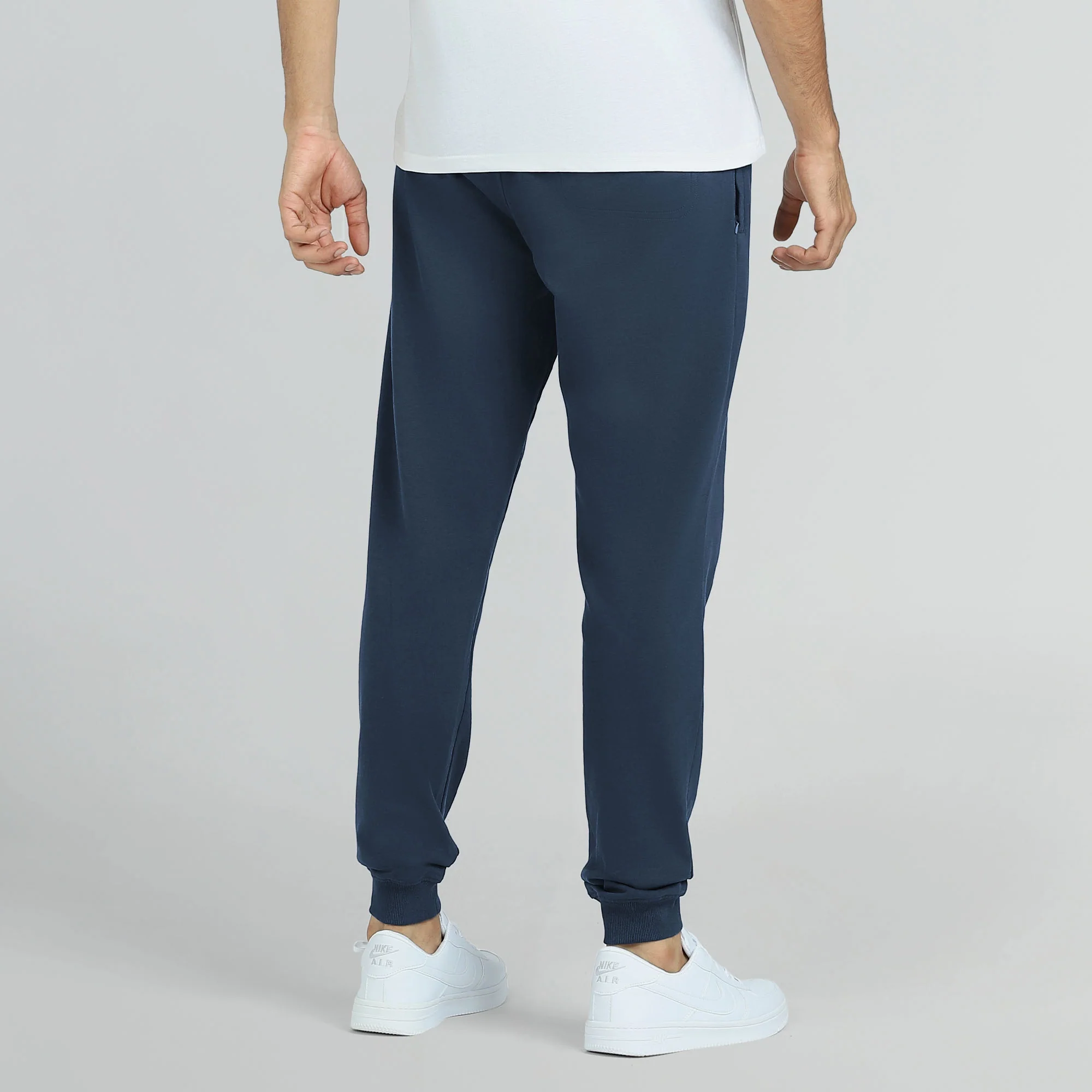 Cruze French Terry Cotton Joggers Opal Blue - Image 2