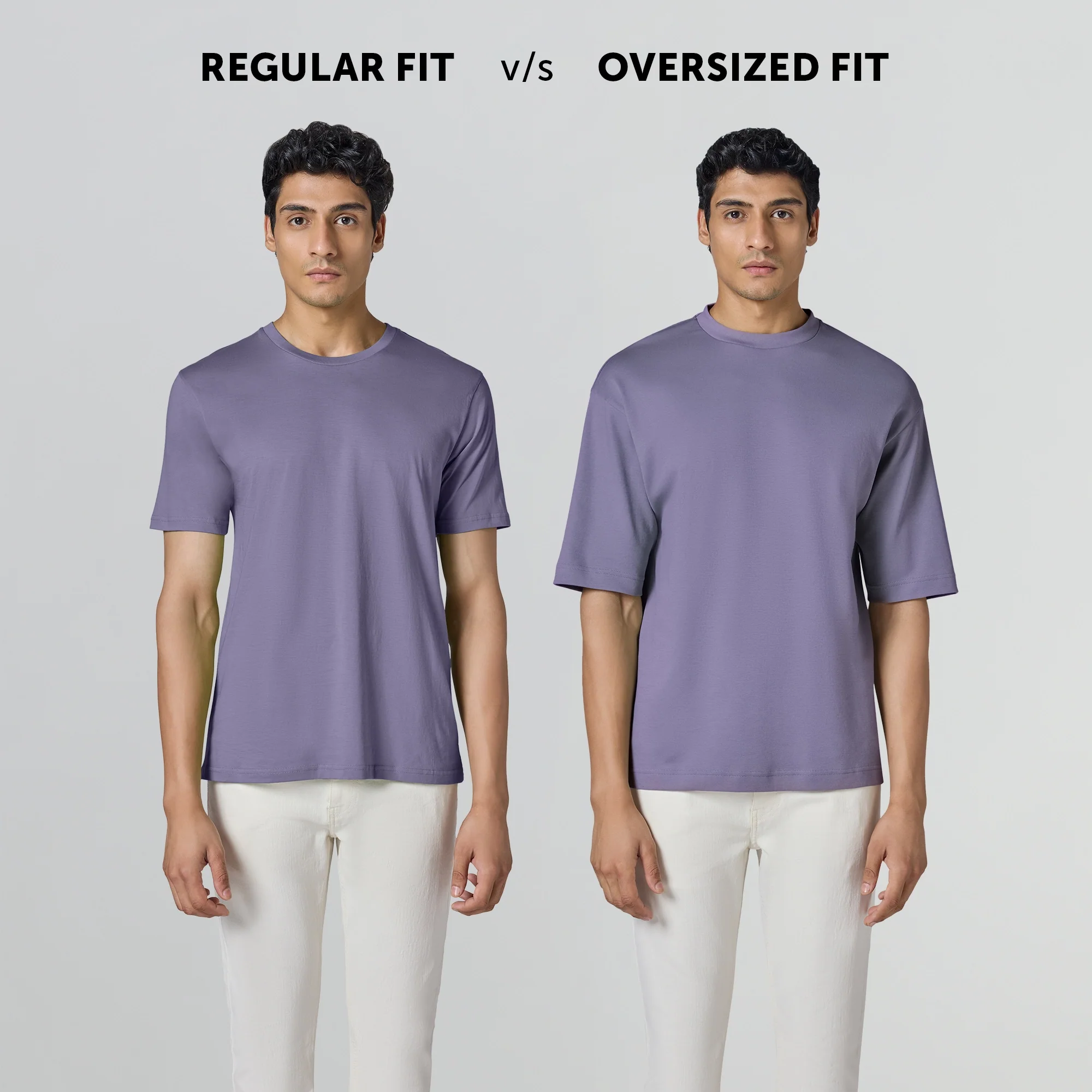 Drift Cotton Oversized T-shirts Dusty Purple - Image 3