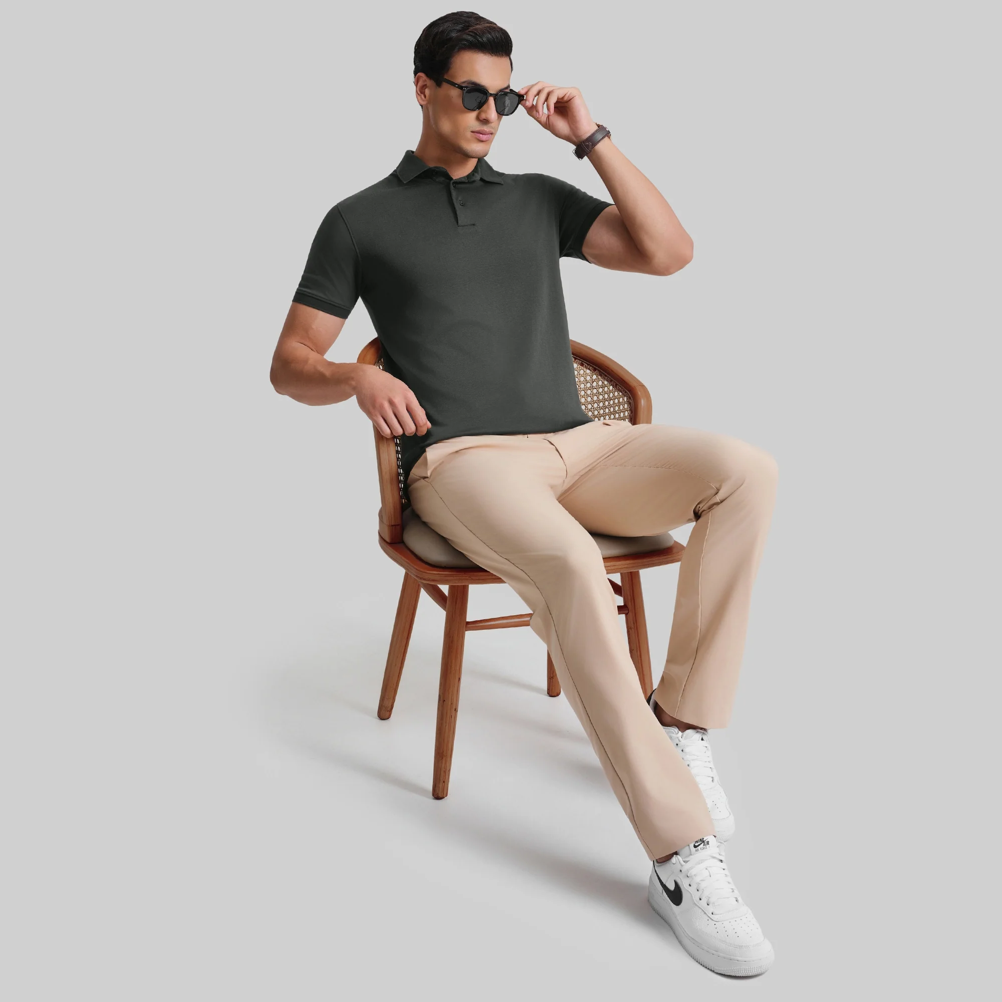 Supima Cotton Slim Fit Polo - Storm Grey - Image 6