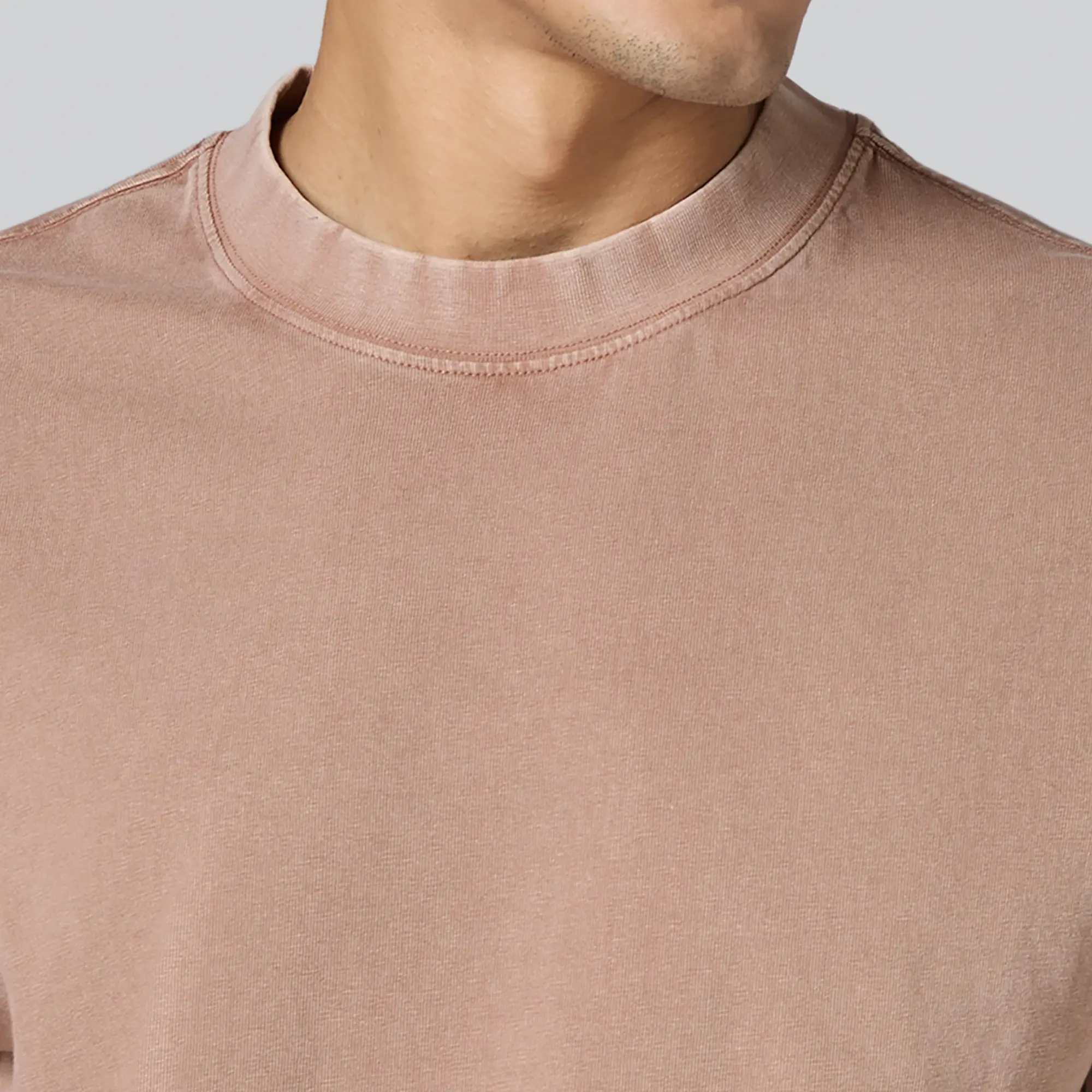 Haze Relaxed Fit Washed T-shirt - Mocha Brown - Image 4