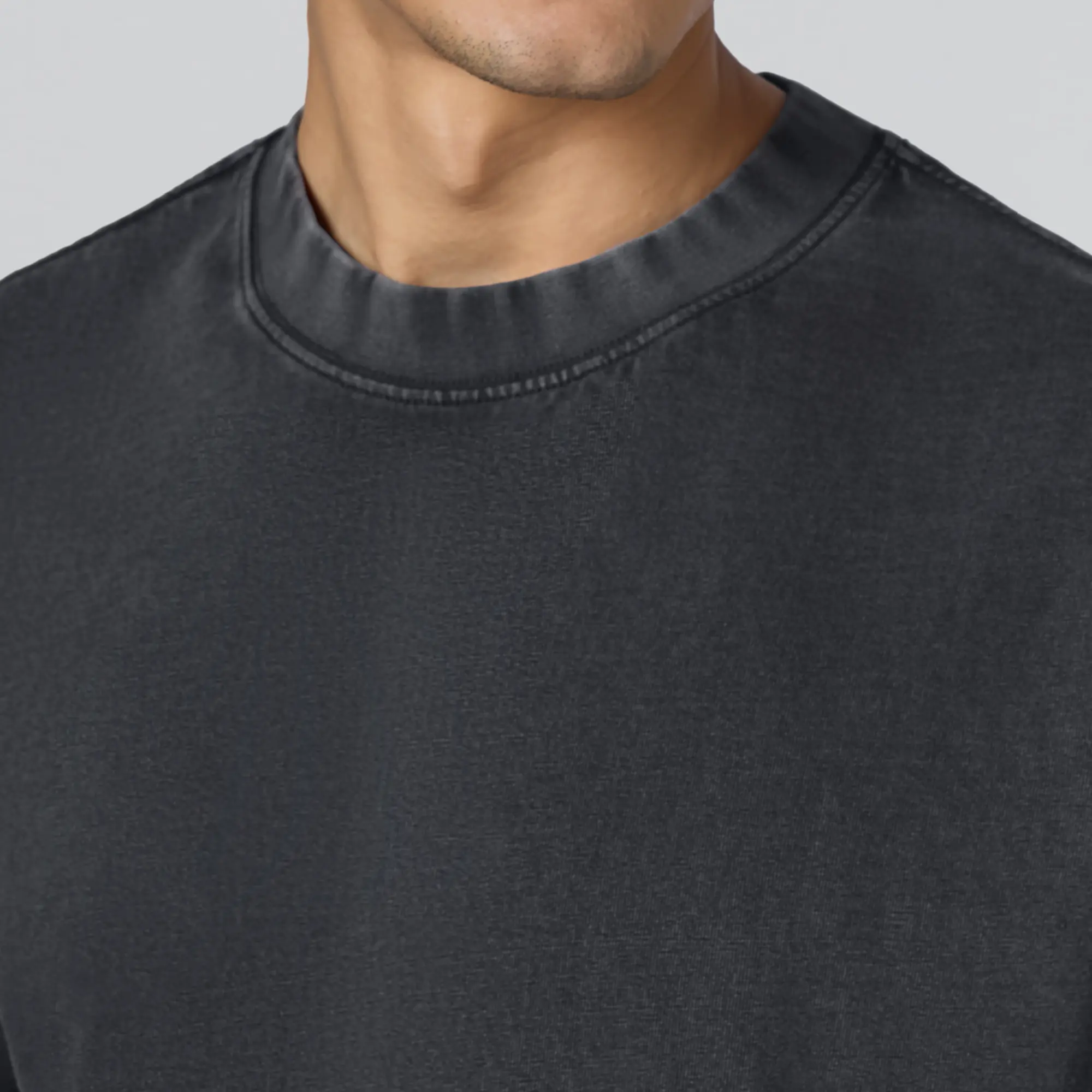 Haze Relaxed Fit Washed T-shirt - Pitch Black - Image 4