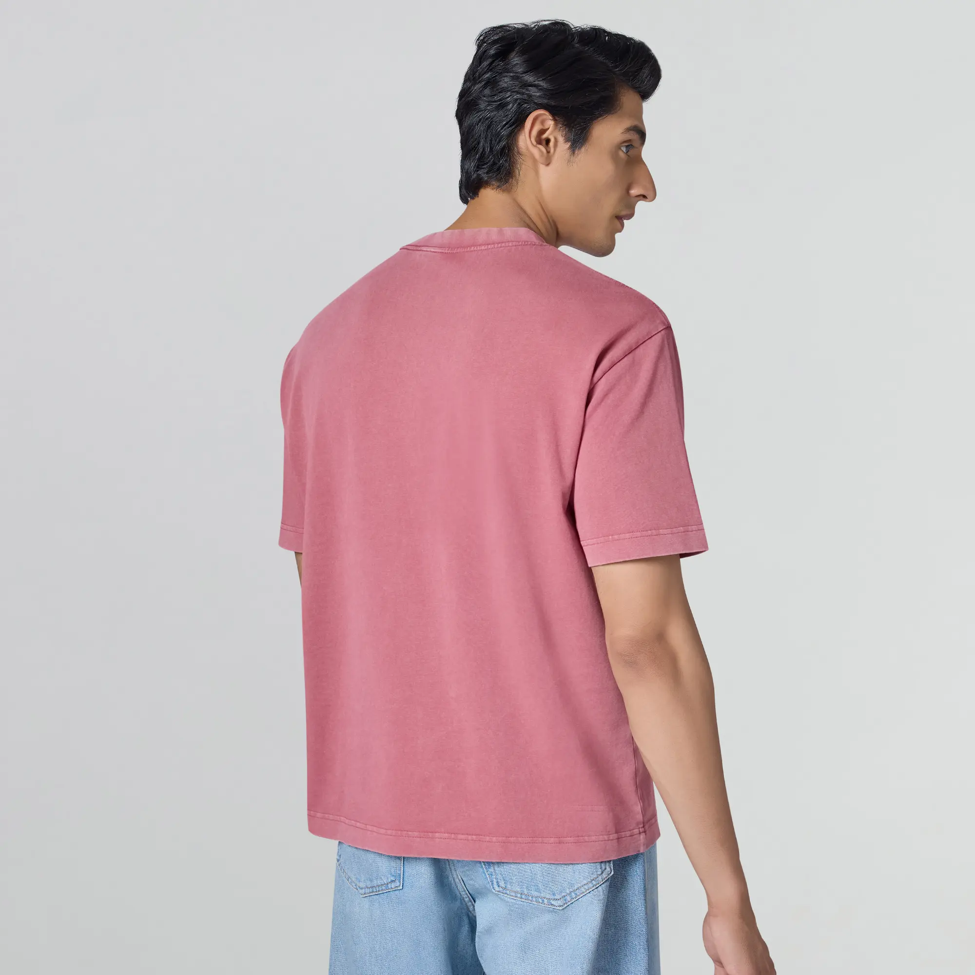 Haze Relaxed Fit Washed T-shirt - Vintage Pink - Image 6
