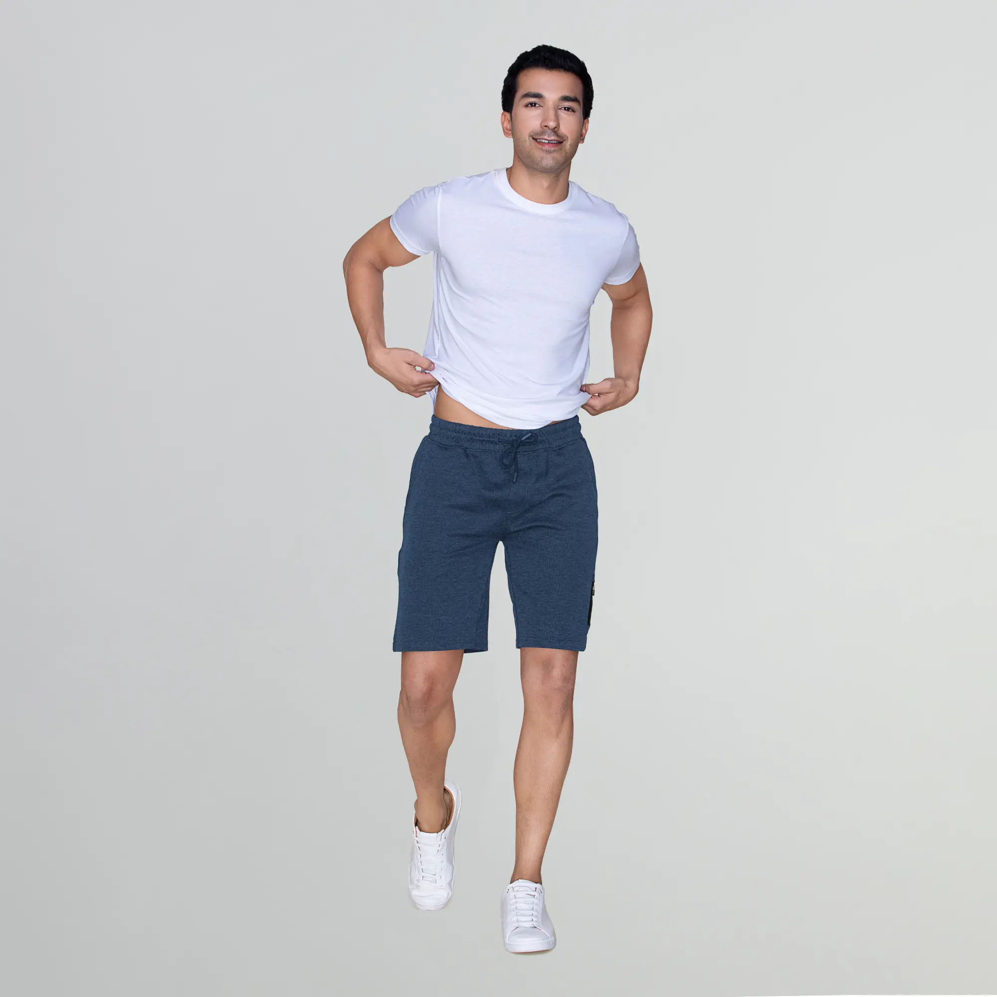 Hype Cotton Rich Shorts Midnight Blue - Image 2