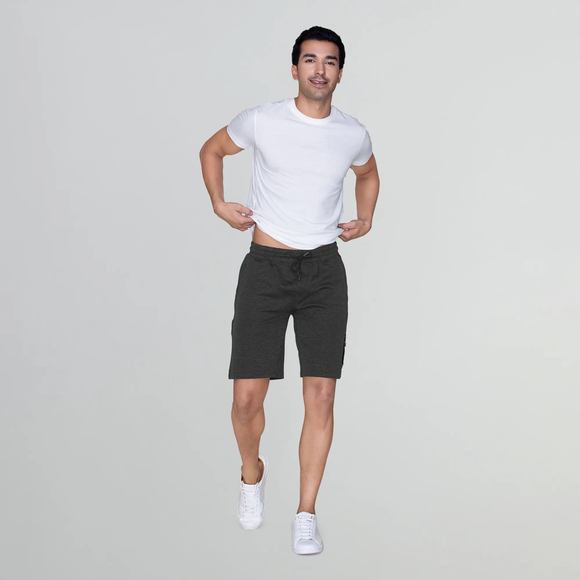 Hype Cotton Rich Shorts Graphite Grey - Image 2