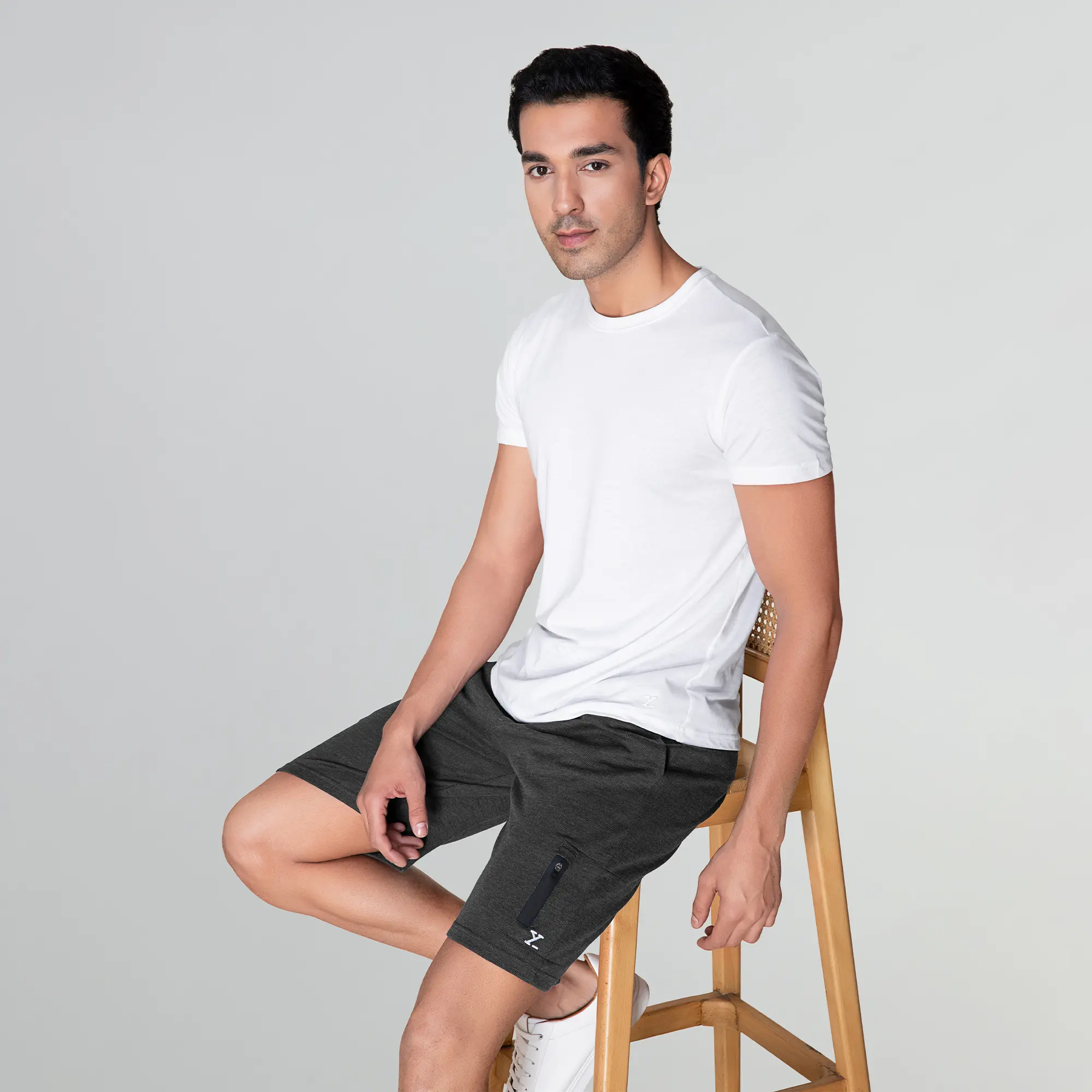 Hype Cotton Rich Shorts Graphite Grey - Image 4