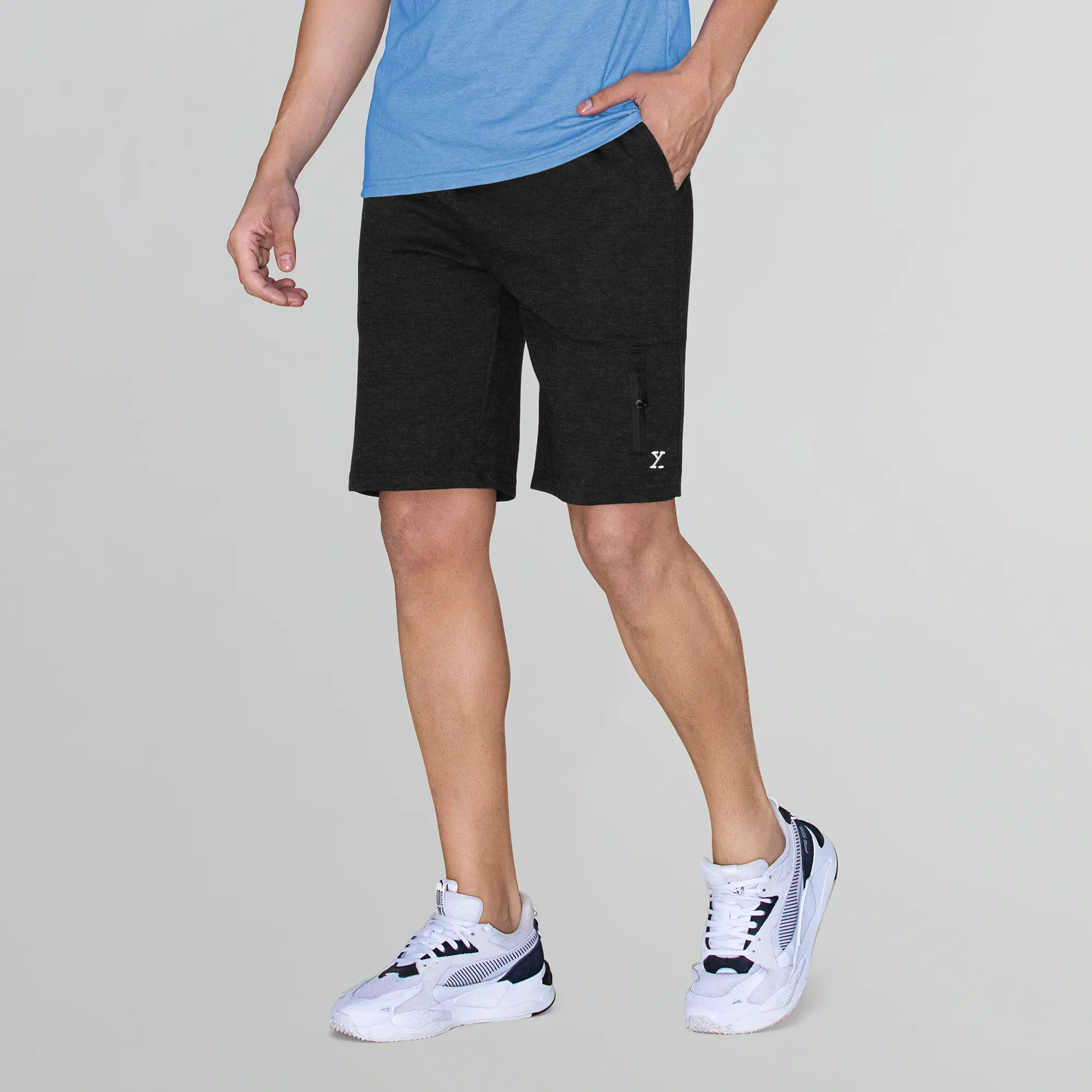 Hype Cotton Rich Shorts Pitch Black - Image 2
