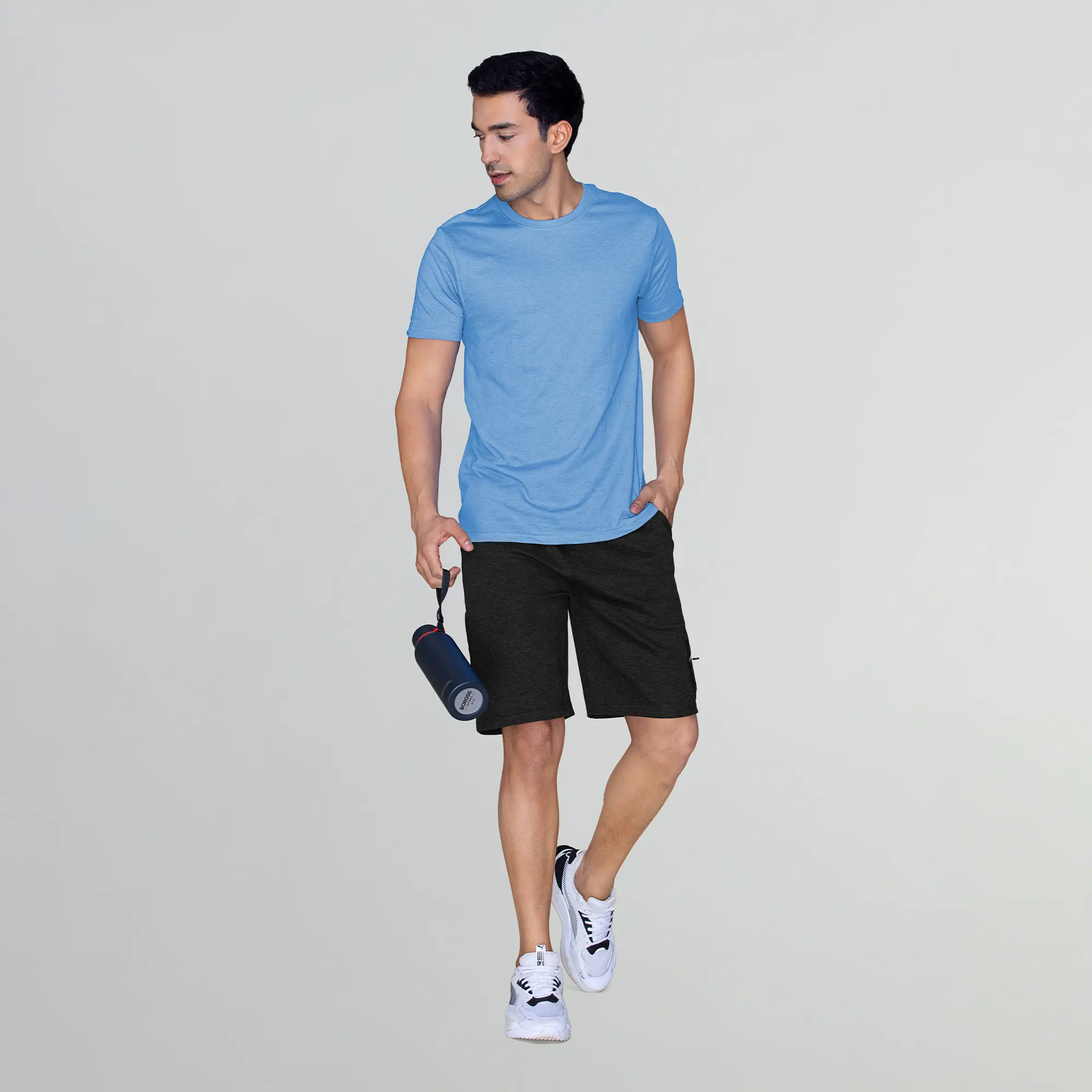 Hype Cotton Rich Shorts Pitch Black - Image 4