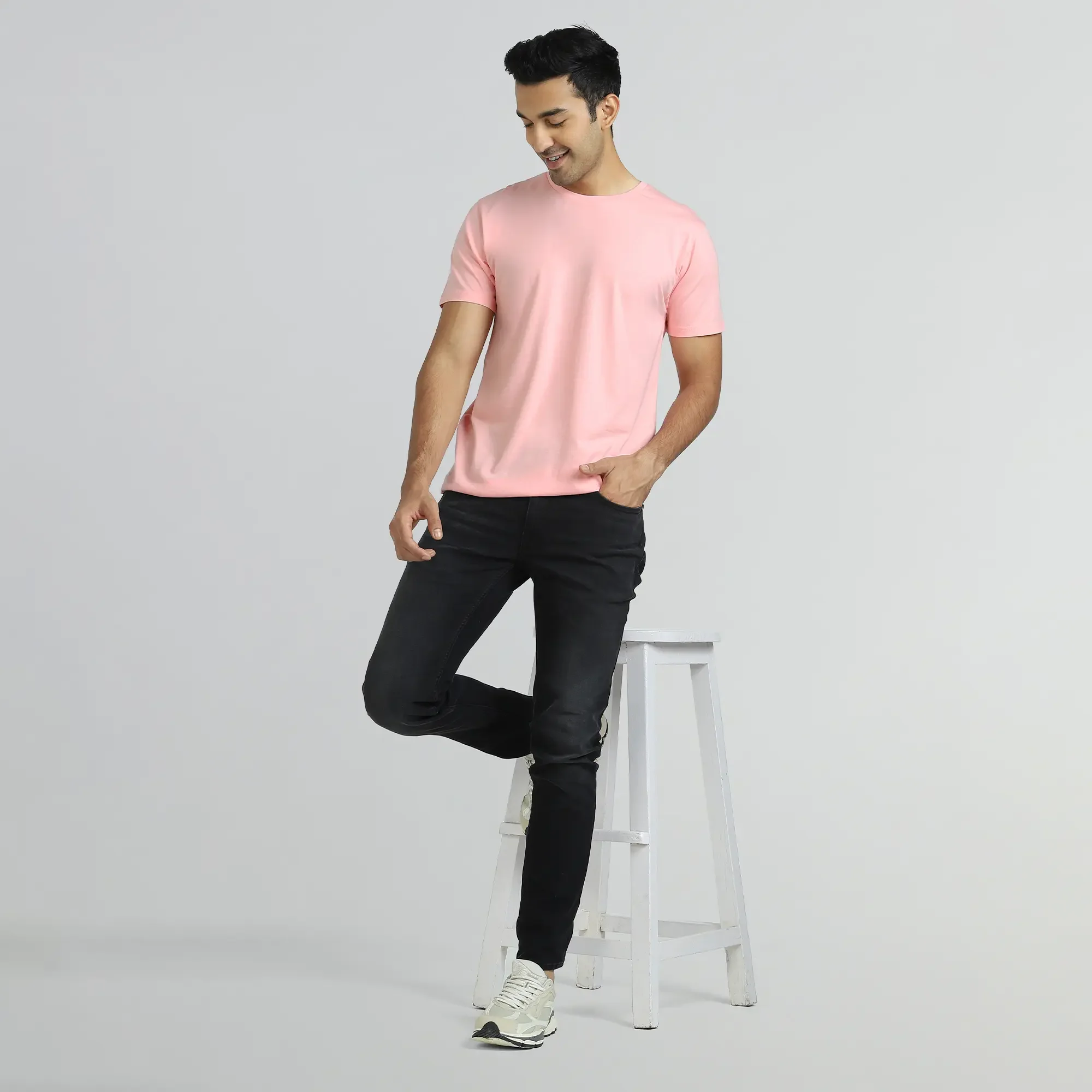 Iconique Supima Cotton T-shirt Blush Pink - Image 2