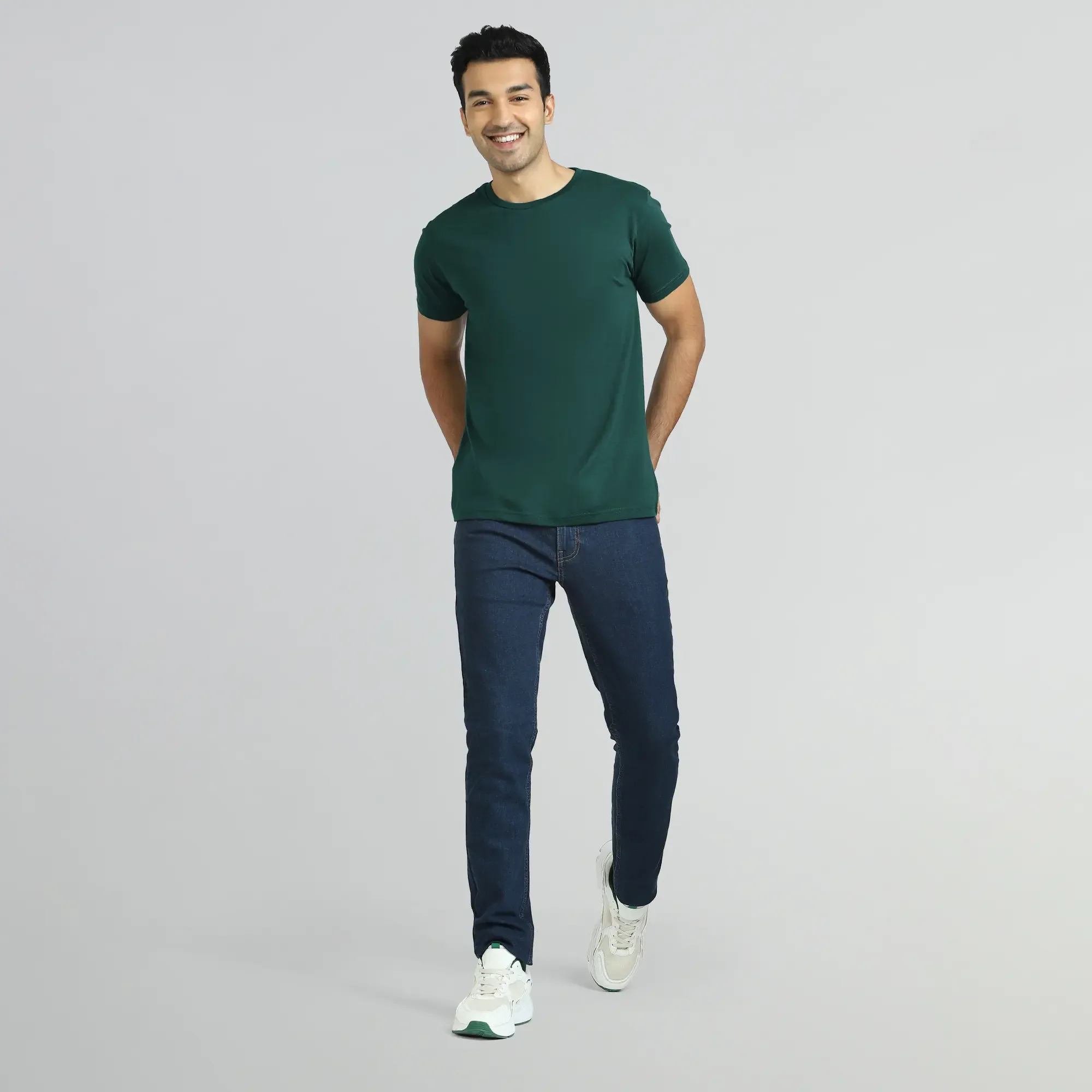 Iconique Supima Cotton T-shirt Forest Green - Image 3