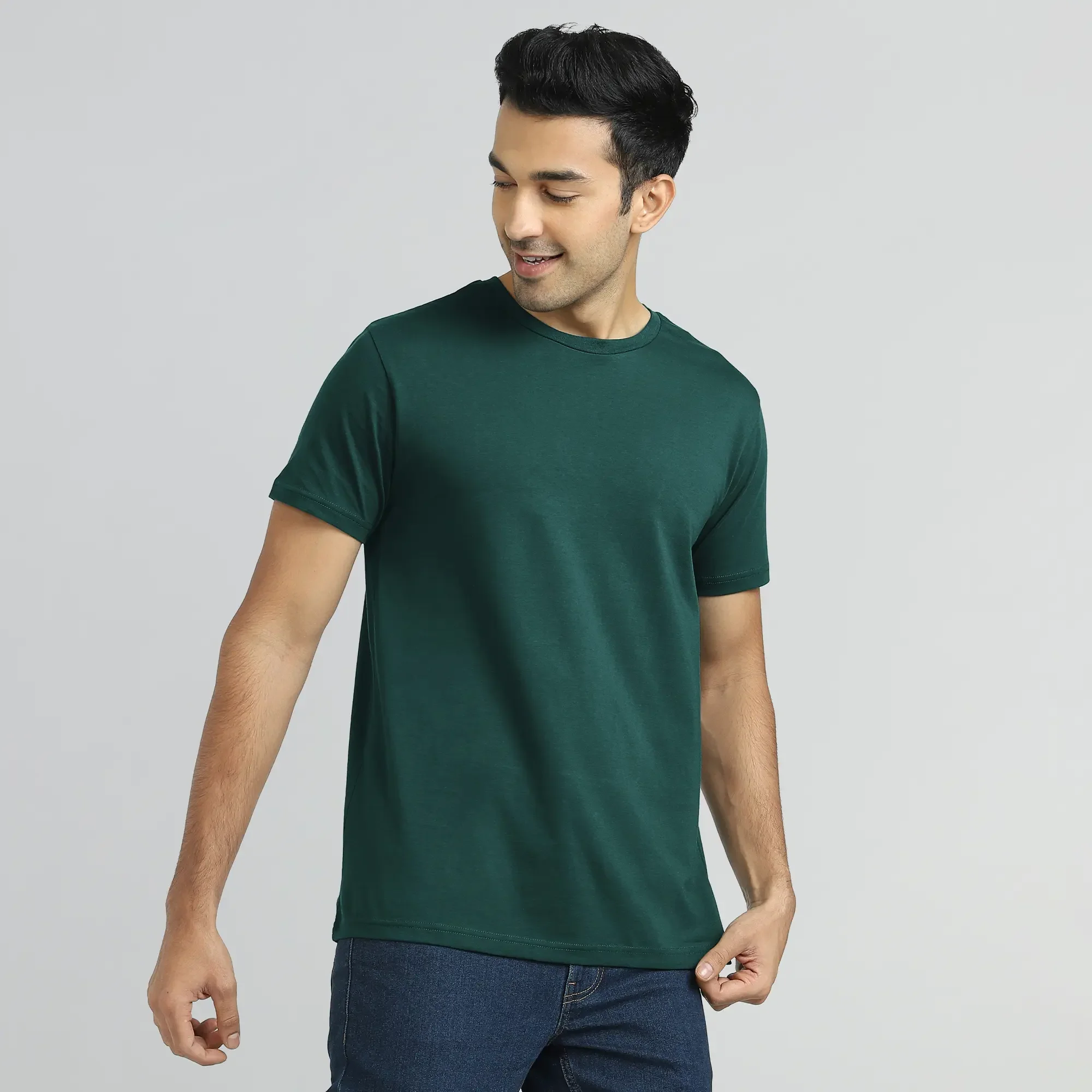Iconique Supima Cotton T-shirt Forest Green - Image 4