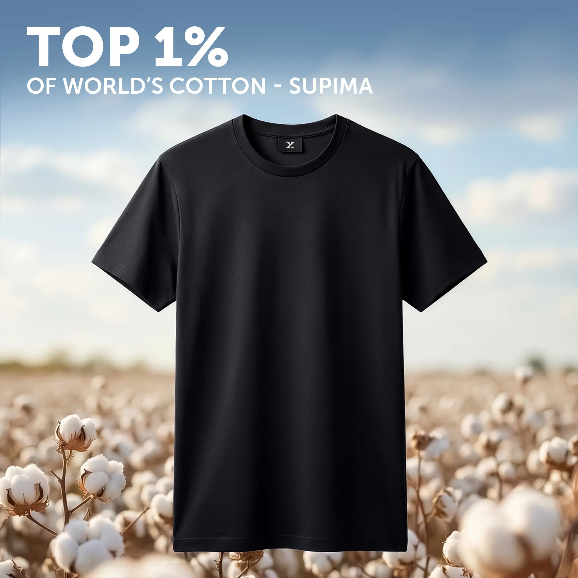 Iconique Supima Cotton T-shirt Pitch Black - Image 2