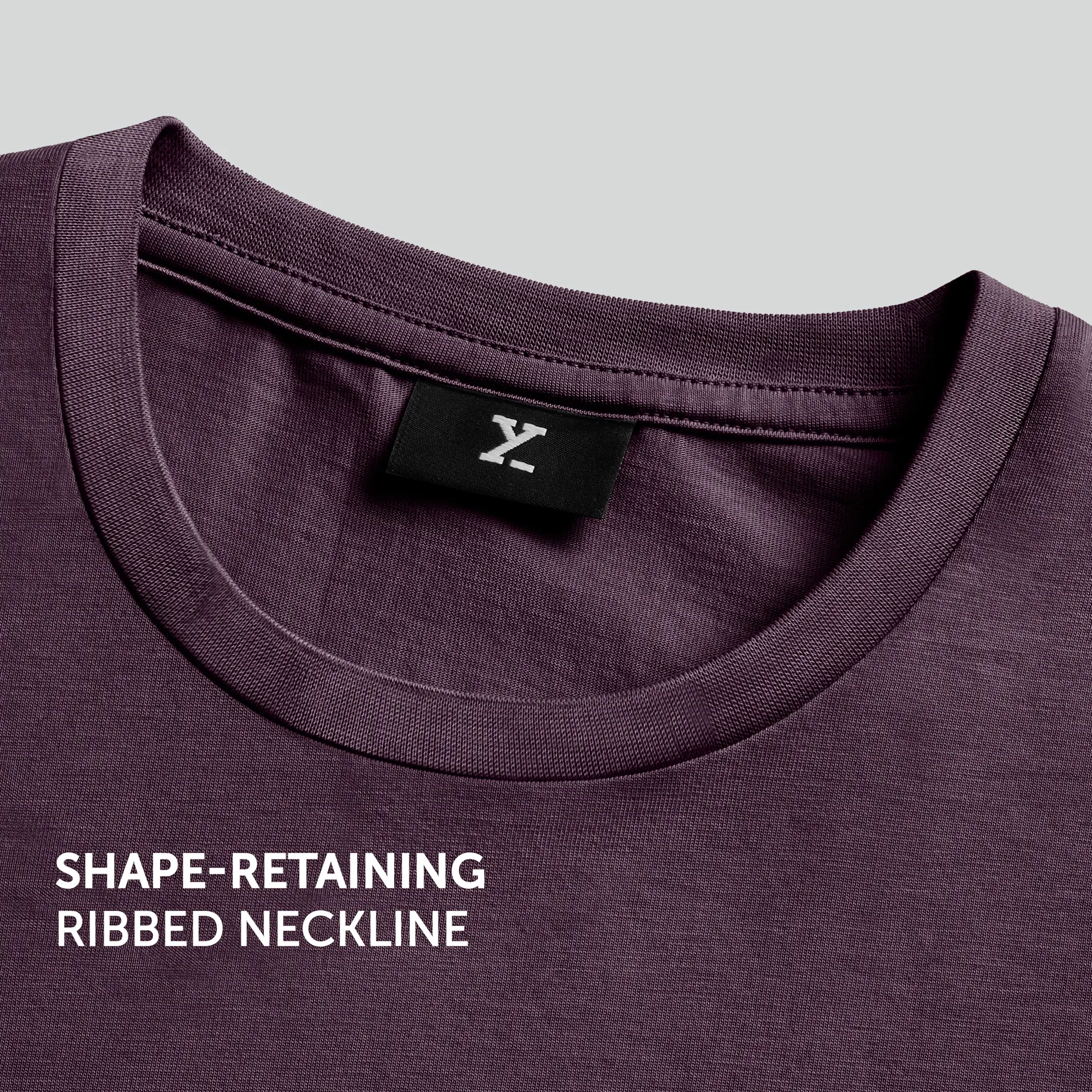 Iconique Supima Cotton T-shirt Plum Wine - Image 6