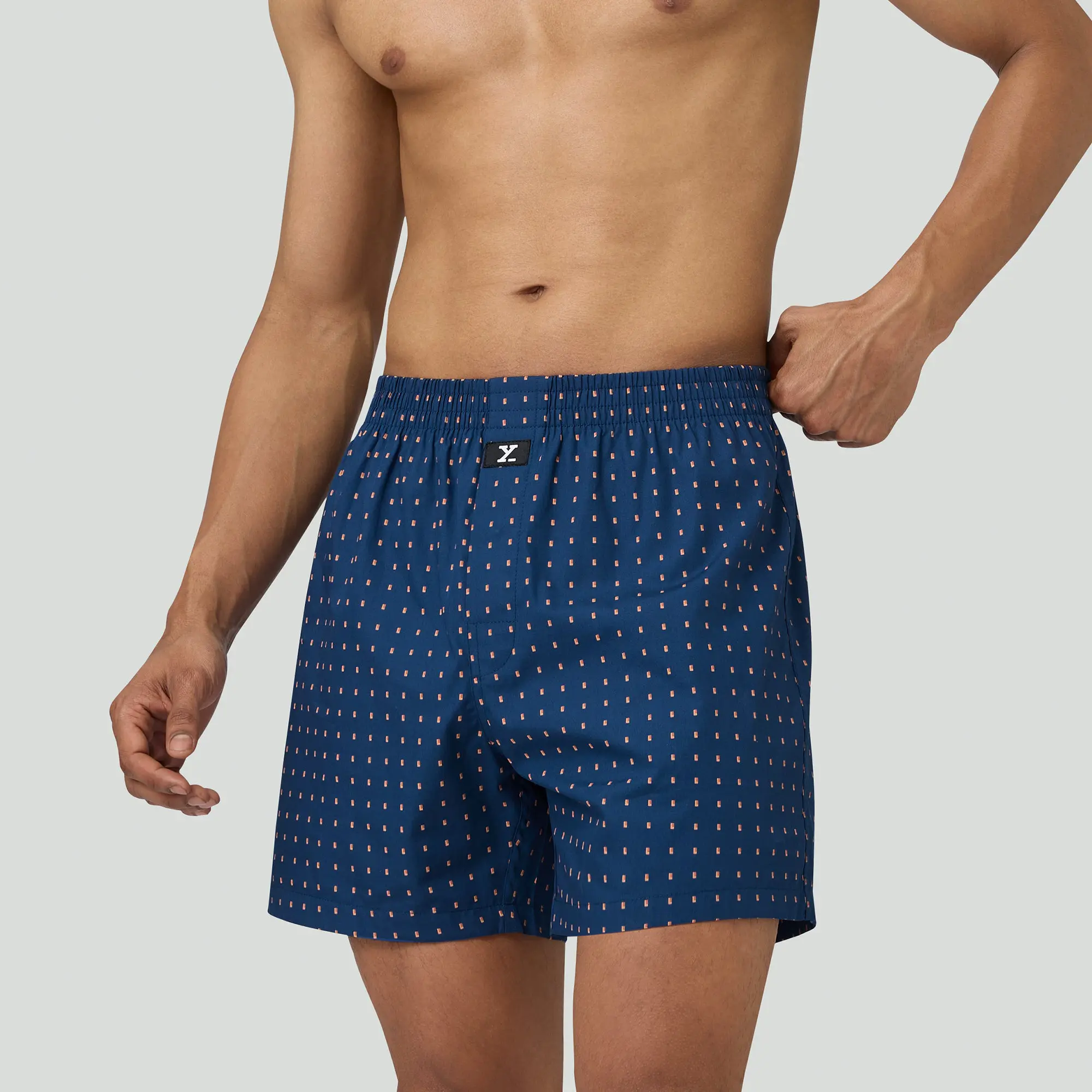 Astor Lounge Inner Boxers Blocks Blue - Image 3