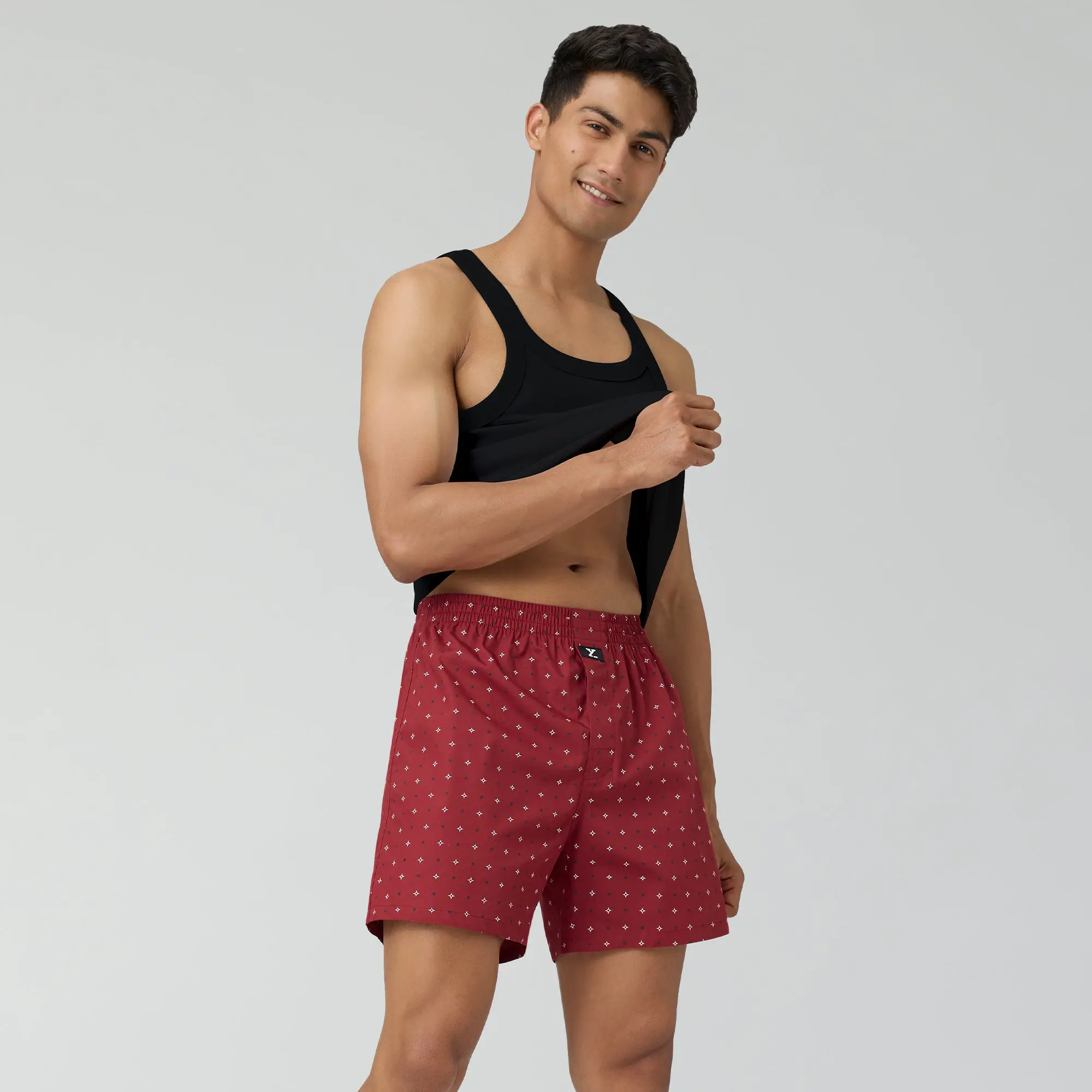 Astor Lounge Inner Boxers Starry Maroon - Image 6