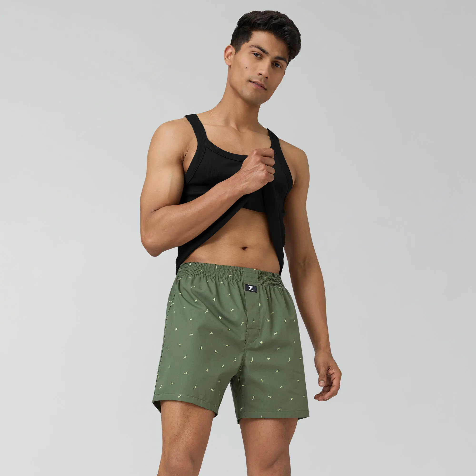 Astor Lounge Inner Boxers Wings Green - Image 6