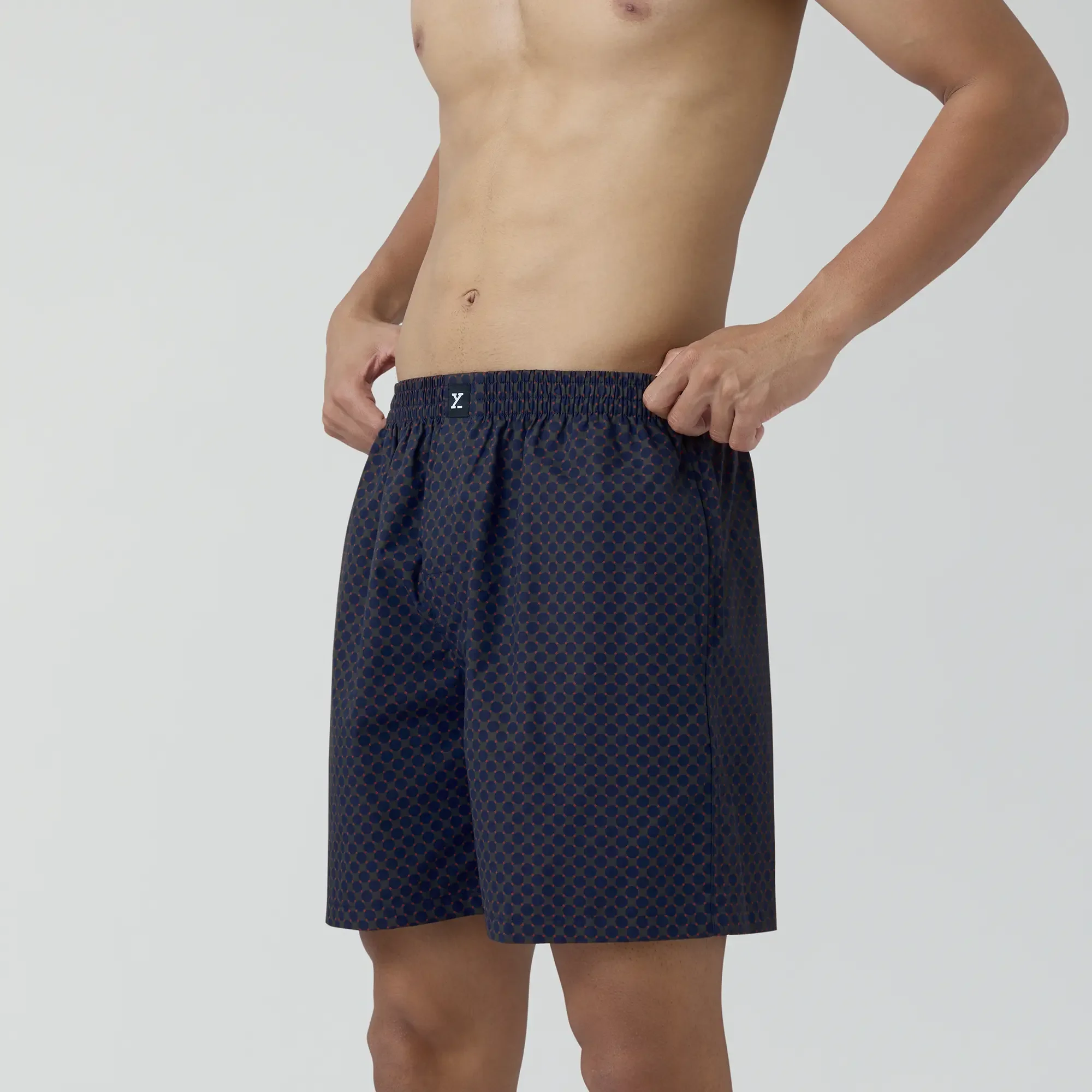 Astor Combed Cotton Boxer Shorts Blue Circle - Image 6