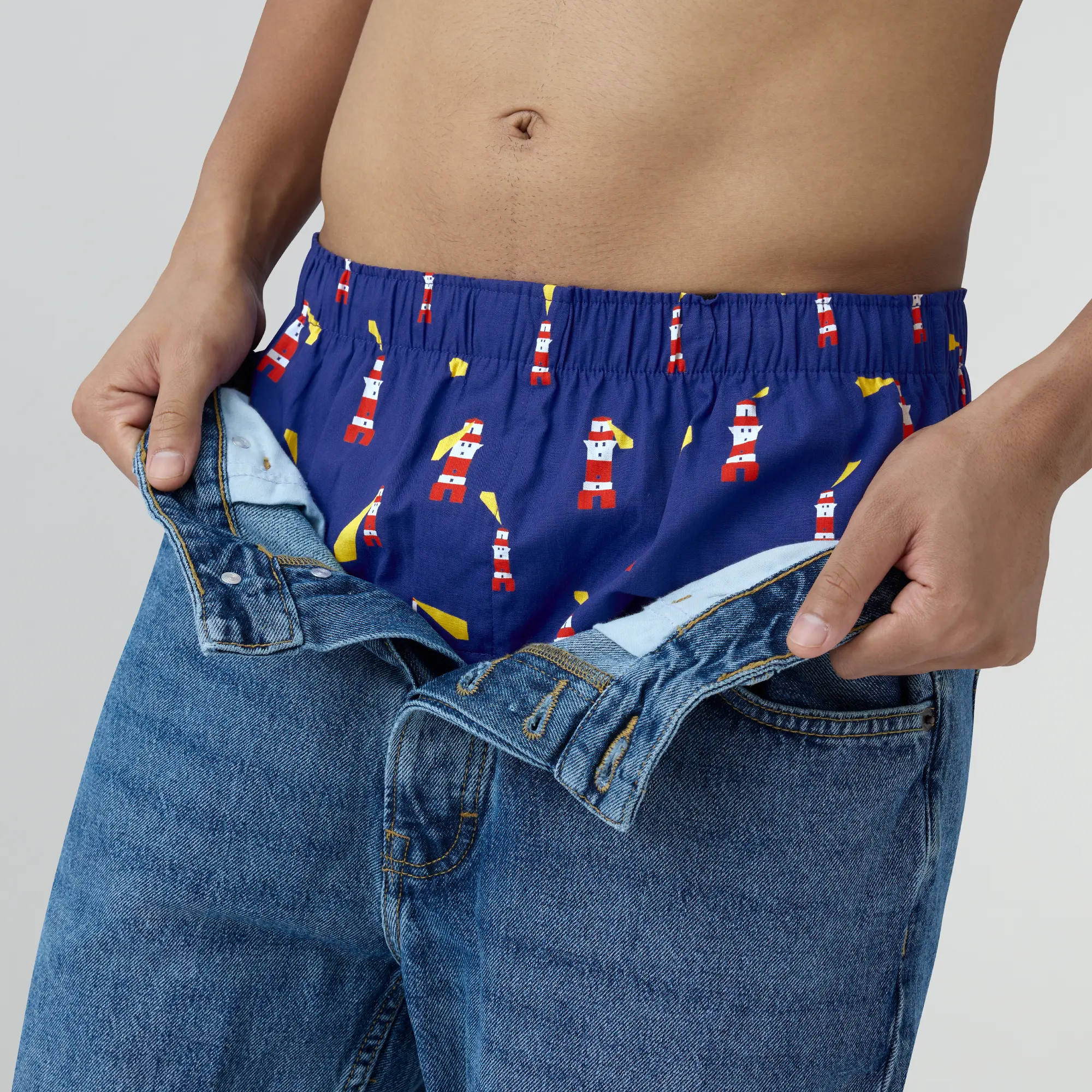Remix Cotton Boxers Lighthouse Blue - Image 4
