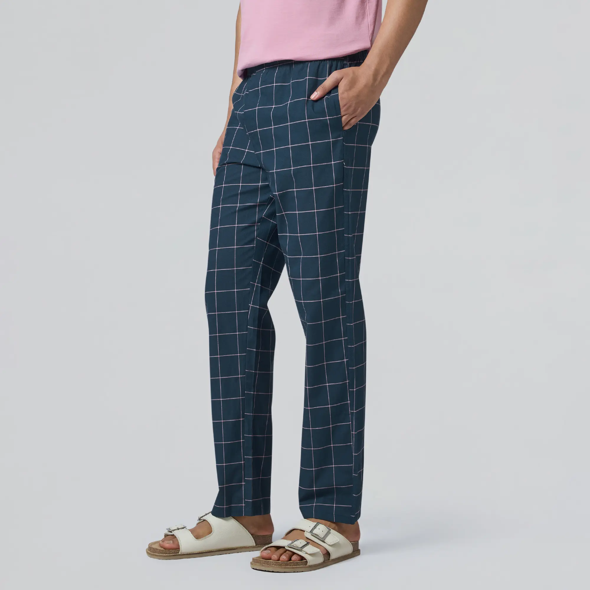 Checkmate Combed Cotton Pyjamas Pink Pop - Image 2