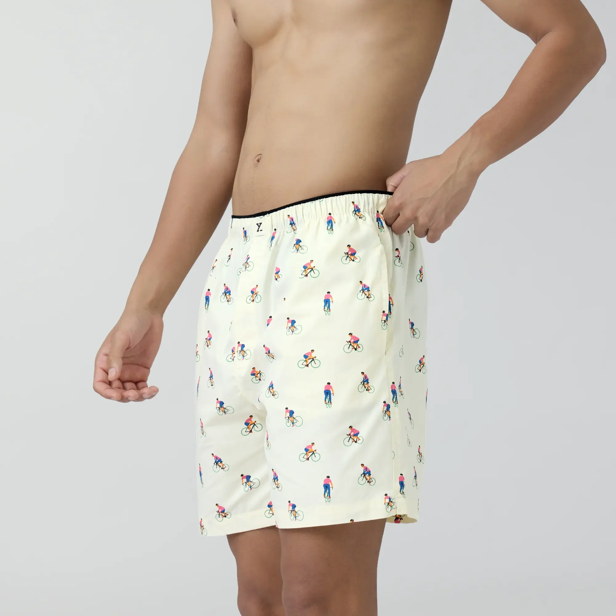 Renew Combed Cotton Boxer Shorts Ivory White - Image 5