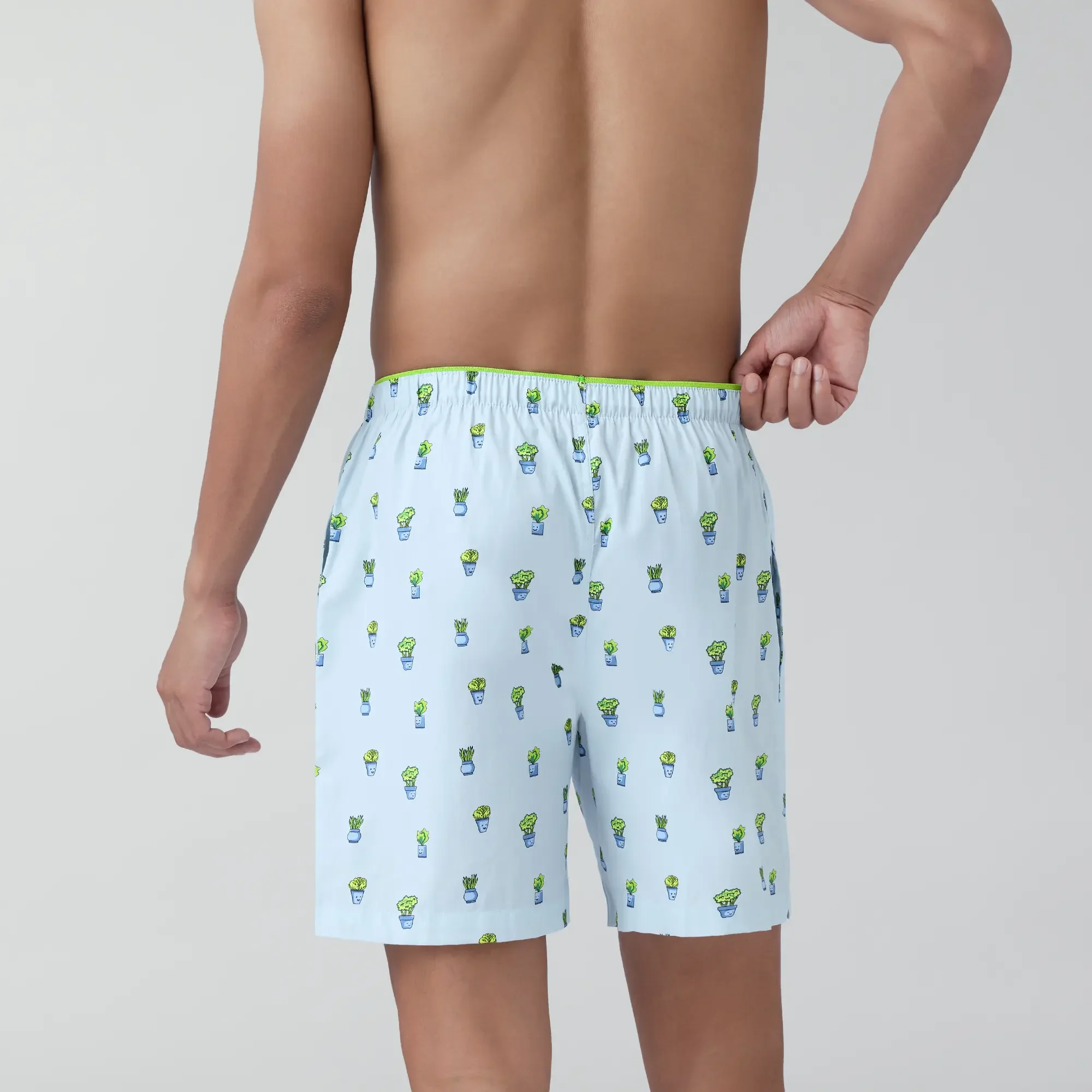 Renew Combed Cotton Boxer Shorts Ice Blue - Image 4