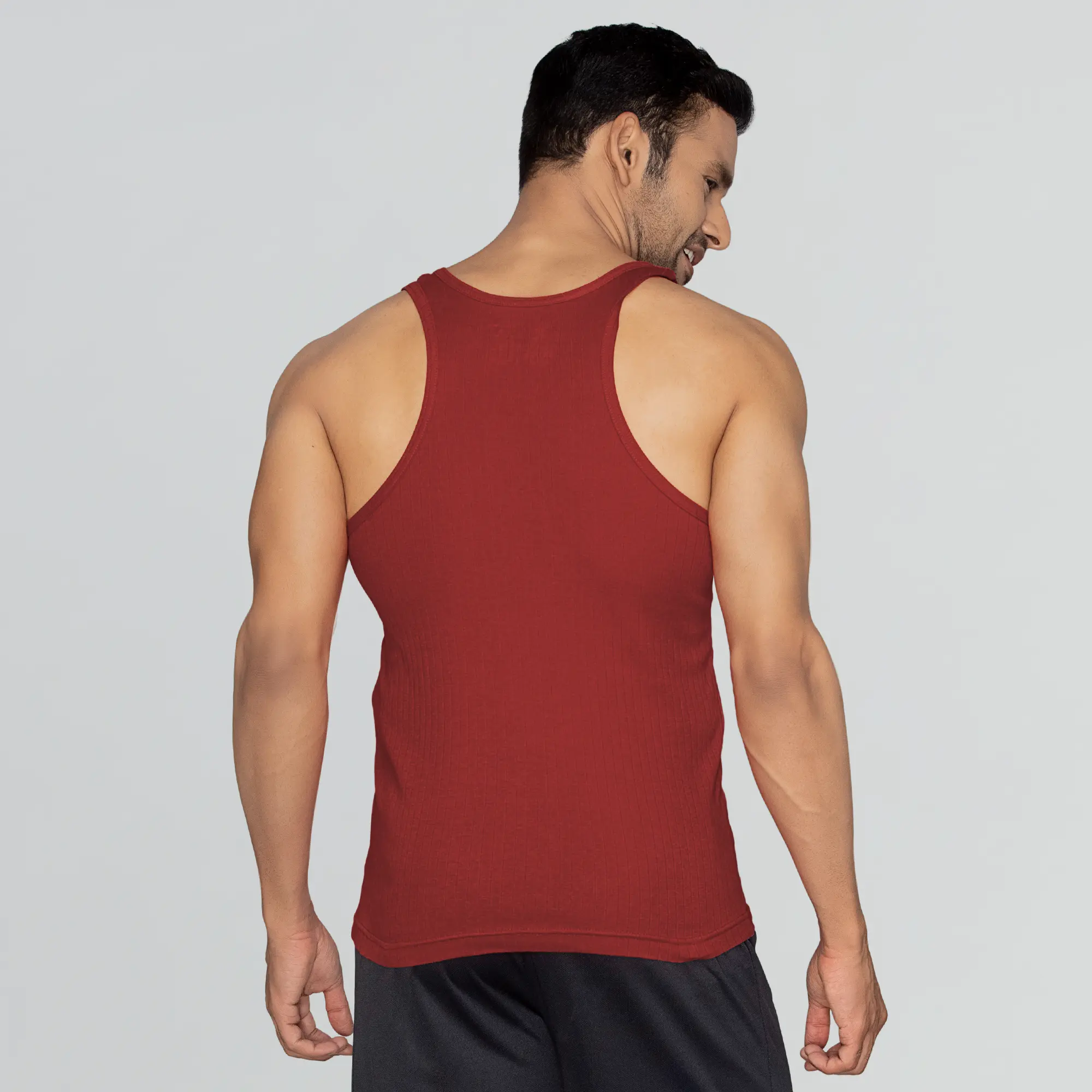 Nova Round Neck Racer Back Vest Rio Red - Image 5