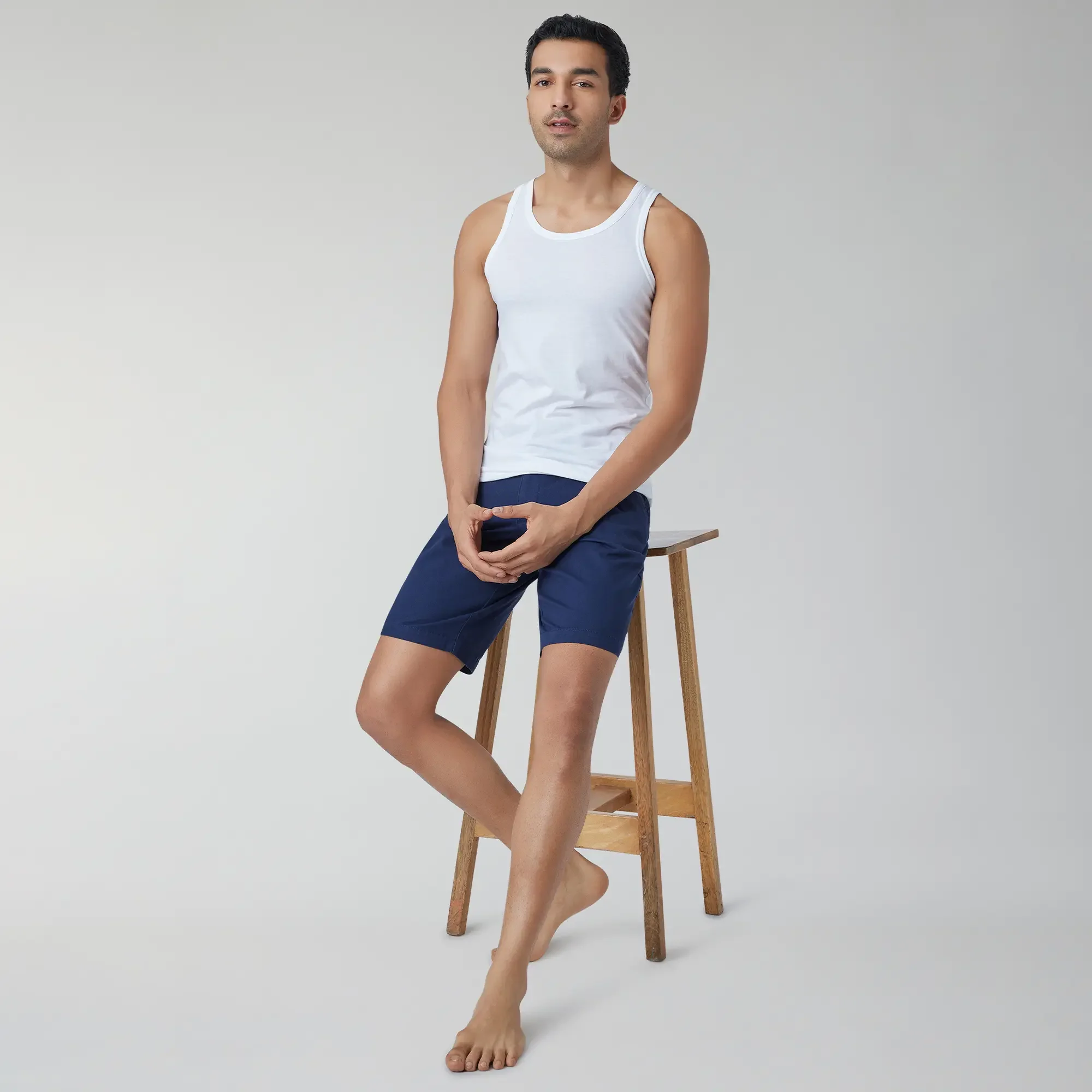 Ace Modal-Cotton Round Neck Vests Polar White Regular Fit (Pack of 2) - Image 5